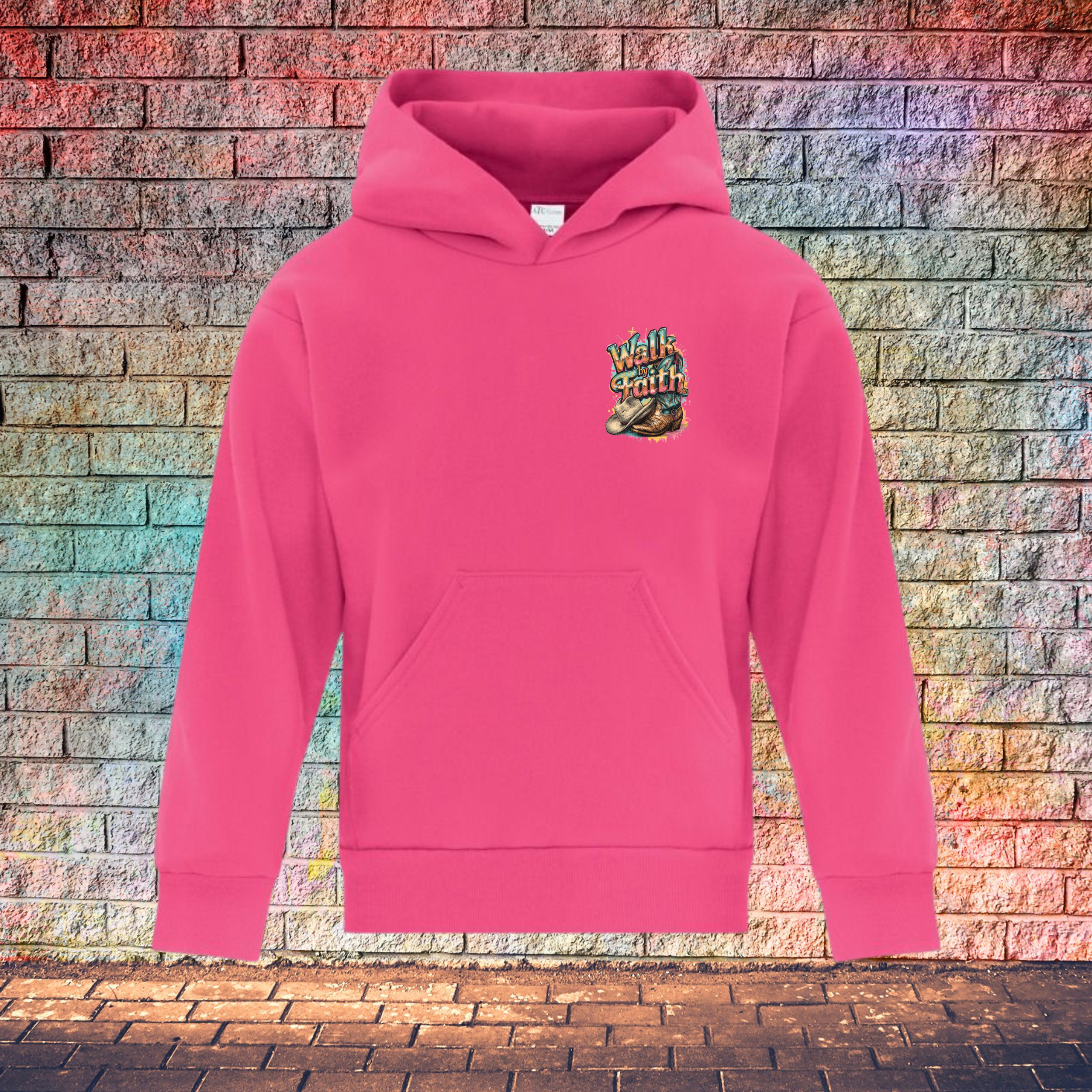 Walk By Faith / Boot and Hat - Youth Hoodie