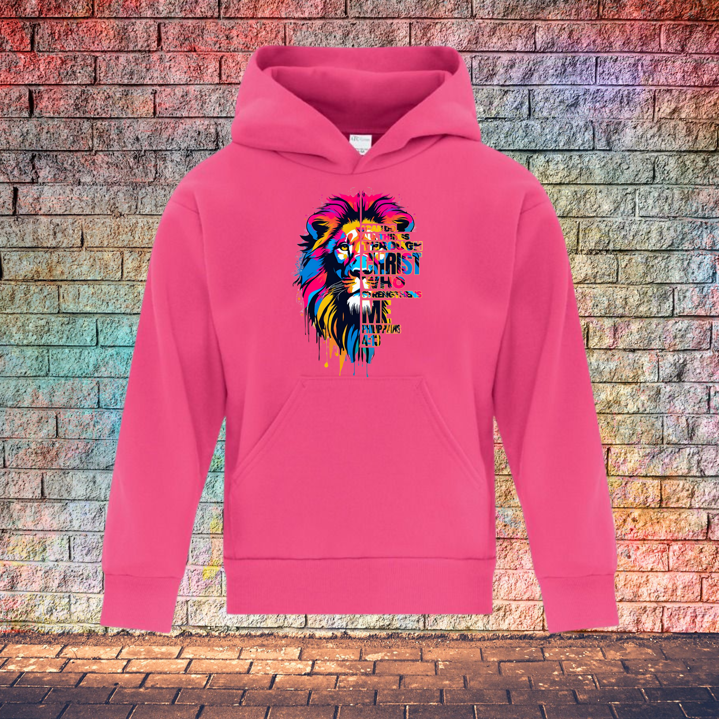 Lion and Bold Jesus - Youth Hoodie