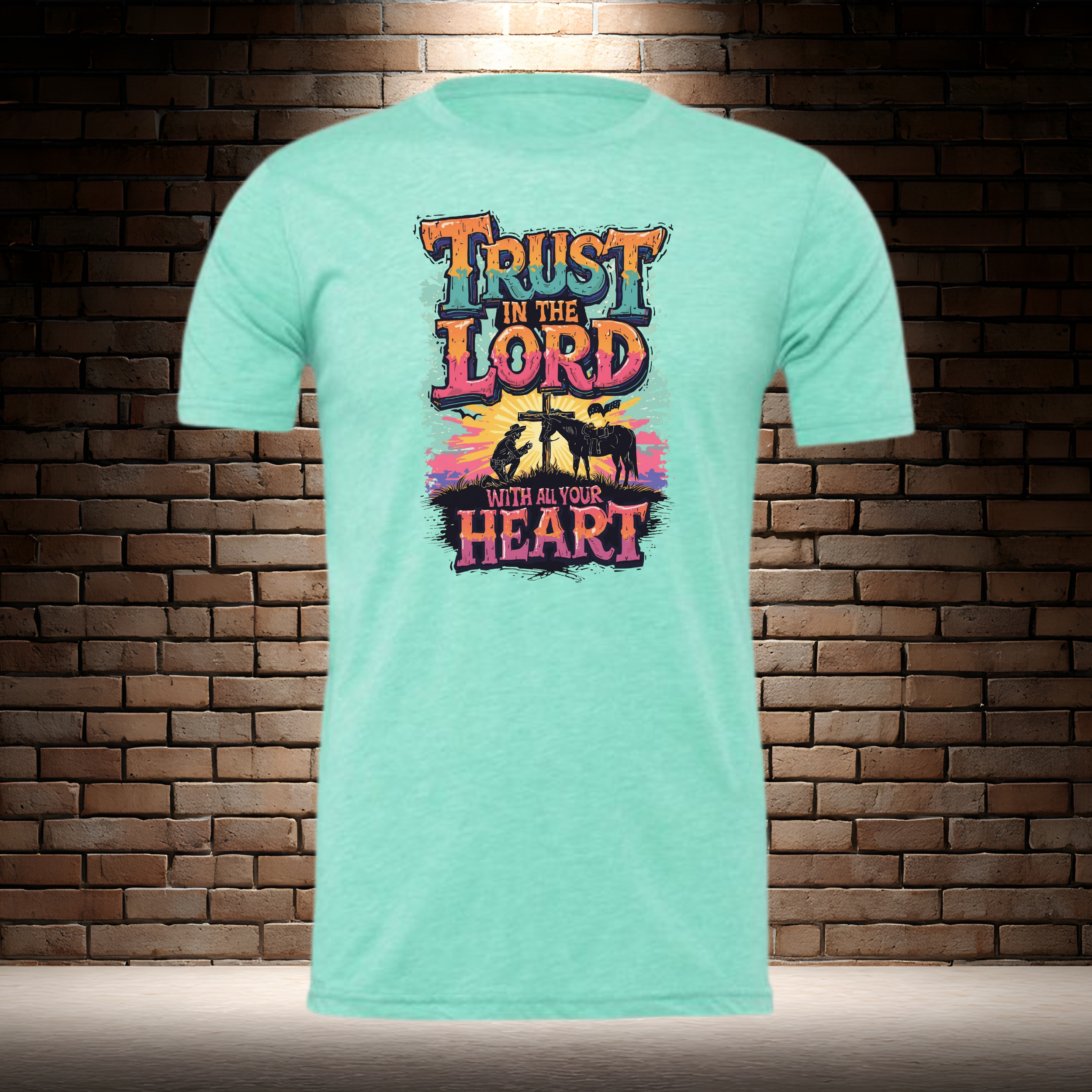 Trust In The Lord With All Your Heart - Orange/Turquoise