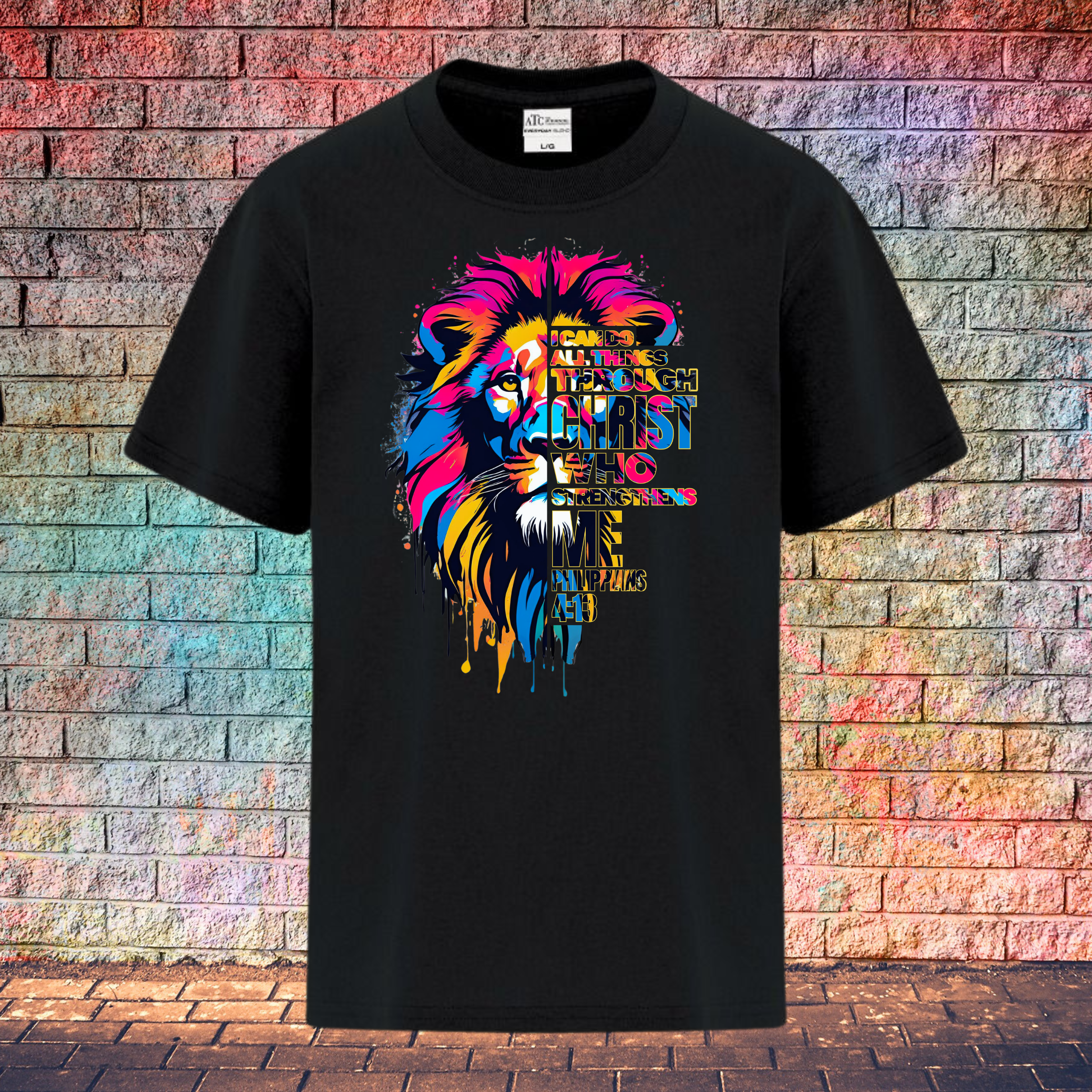 Philippians 4:13 Lion - Youth T-Shirt