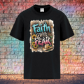 Faith Over Fear / Barn Wood Background - Youth T-Shirt