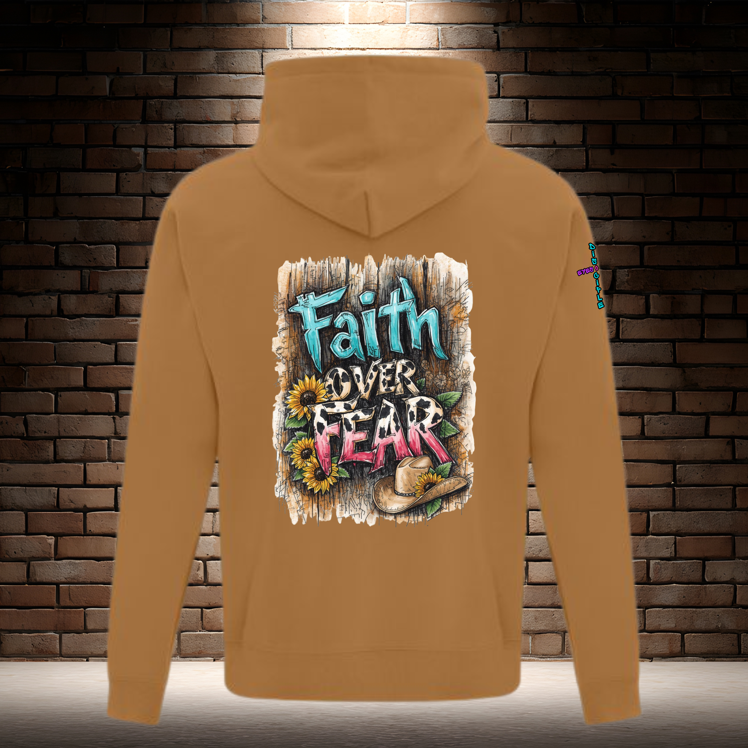 Faith Over Fear - Barn Wood Background