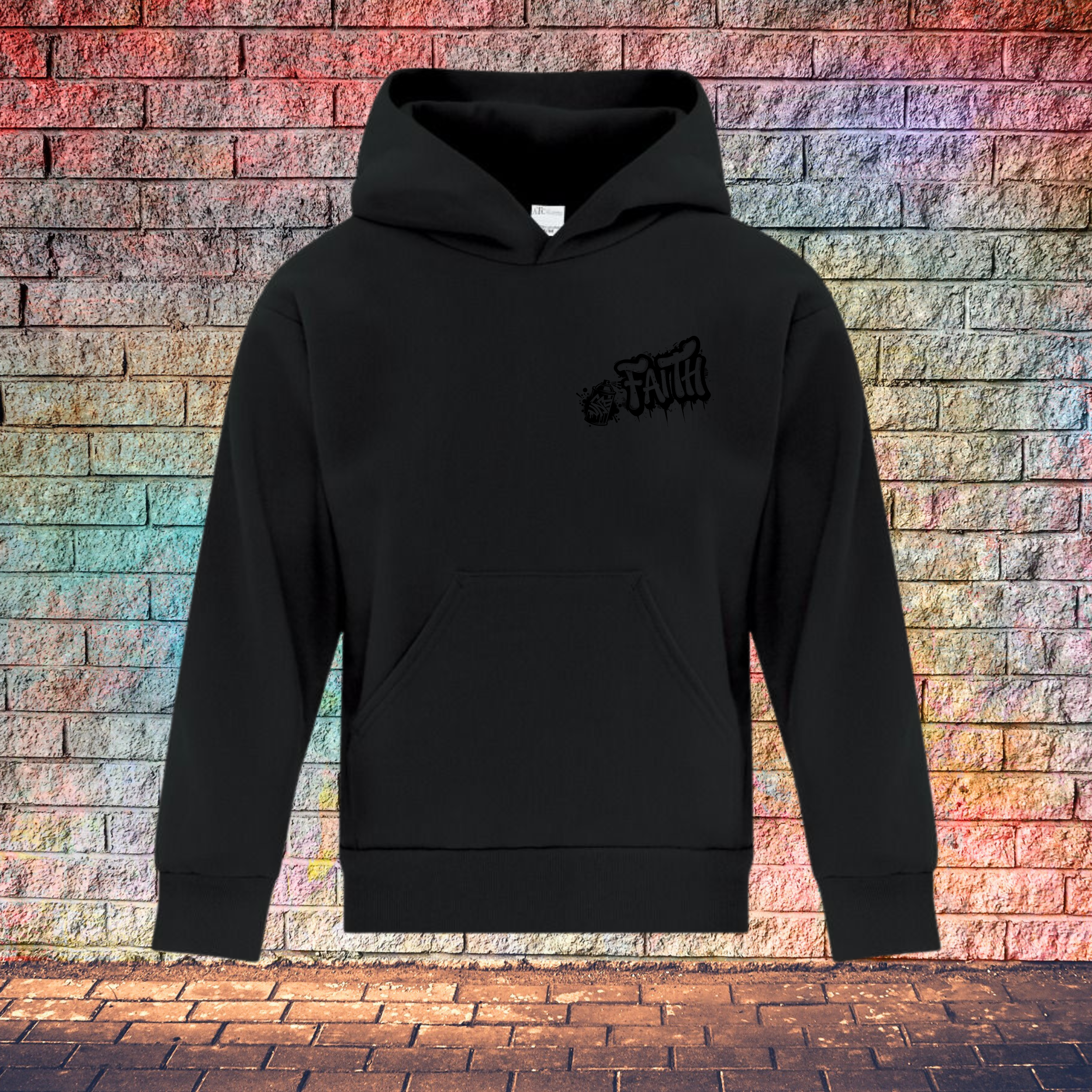 Faith Graffiti Spray - Youth Hoodie