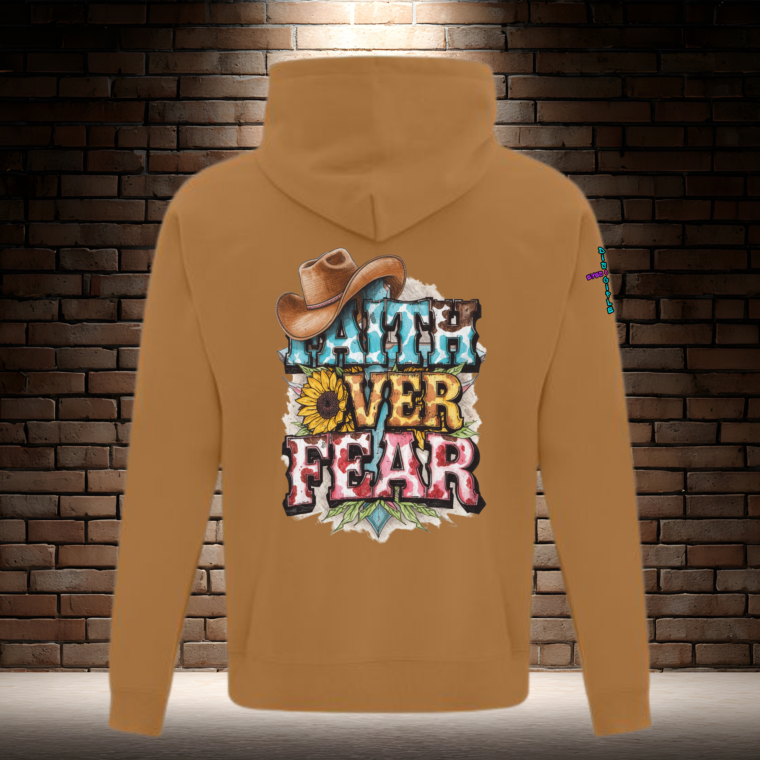 Faith Over Fear - Cowboy Hat Top Left