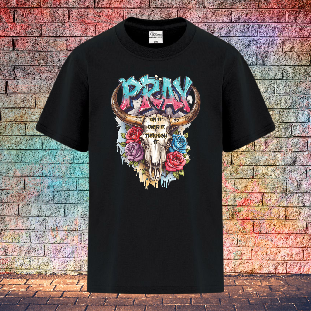 Pray On It Over It Through It - Youth T-Shirt