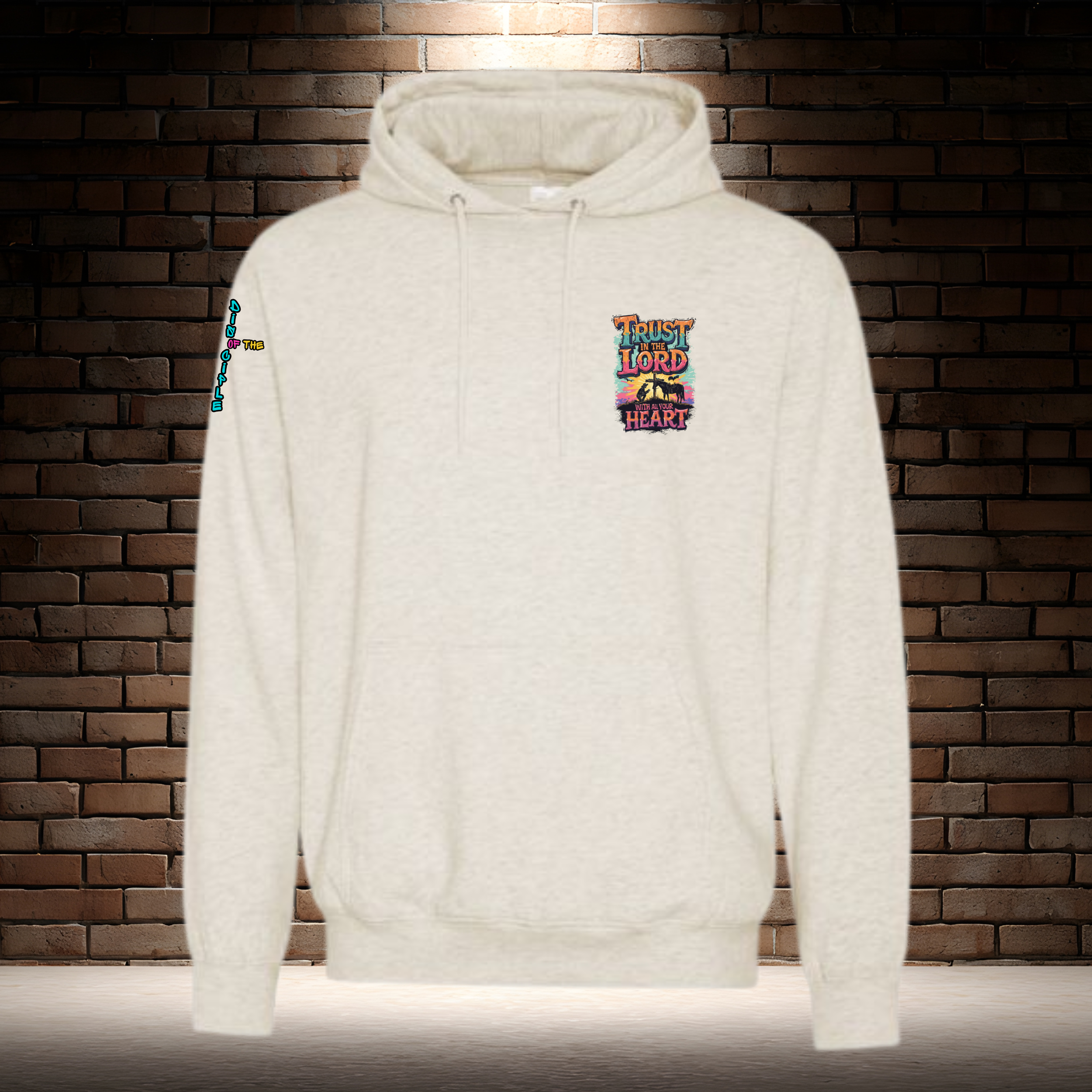 Trust In The Lord With All Your Heart - Orange/Turquiose