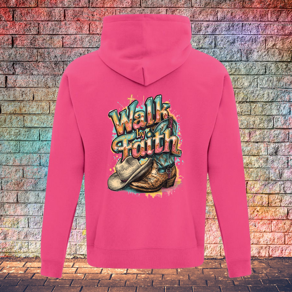 Walk By Faith / Boot and Hat - Youth Hoodie