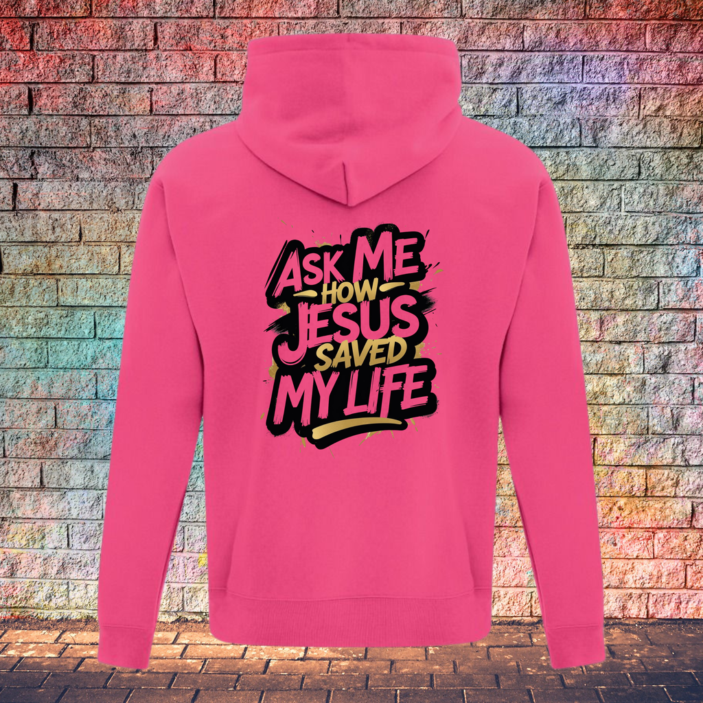 Ask Me How Jesus Saved My Life - Youth Hoodie