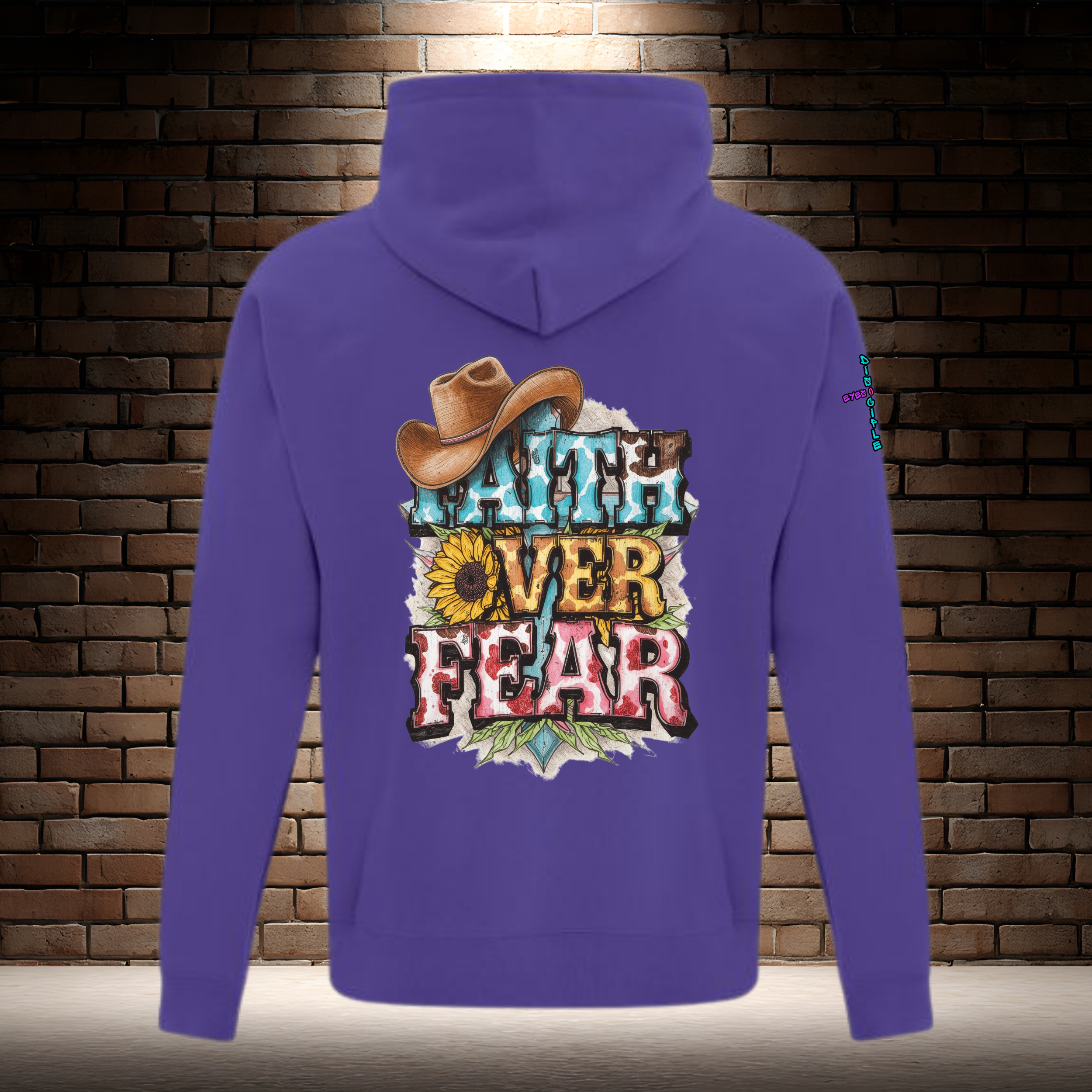 Faith Over Fear - Cowboy Hat Top Left