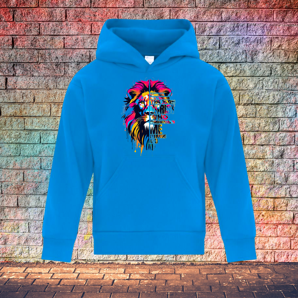 Lion and Bold Jesus - Youth Hoodie
