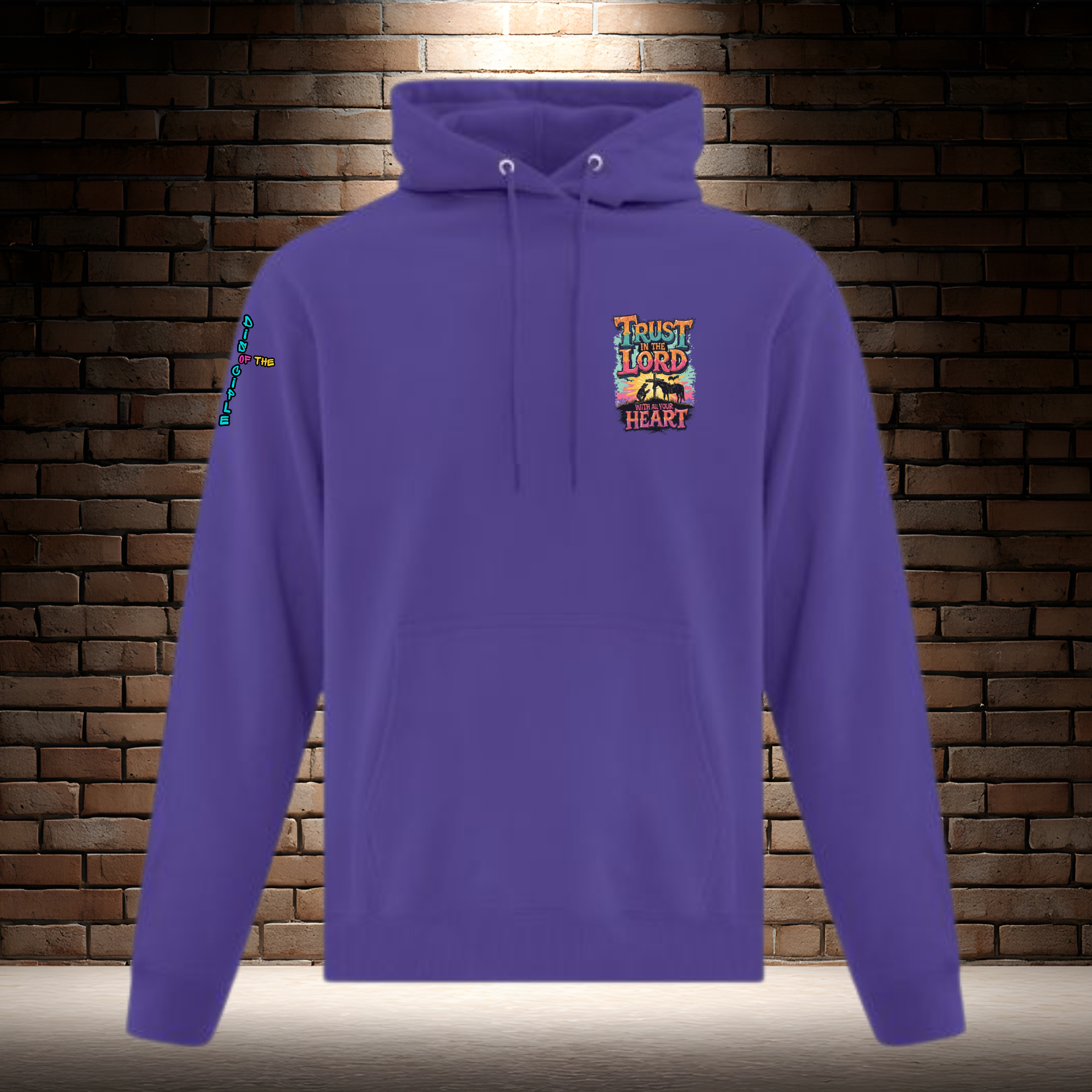 Trust In The Lord With All Your Heart - Orange/Turquiose