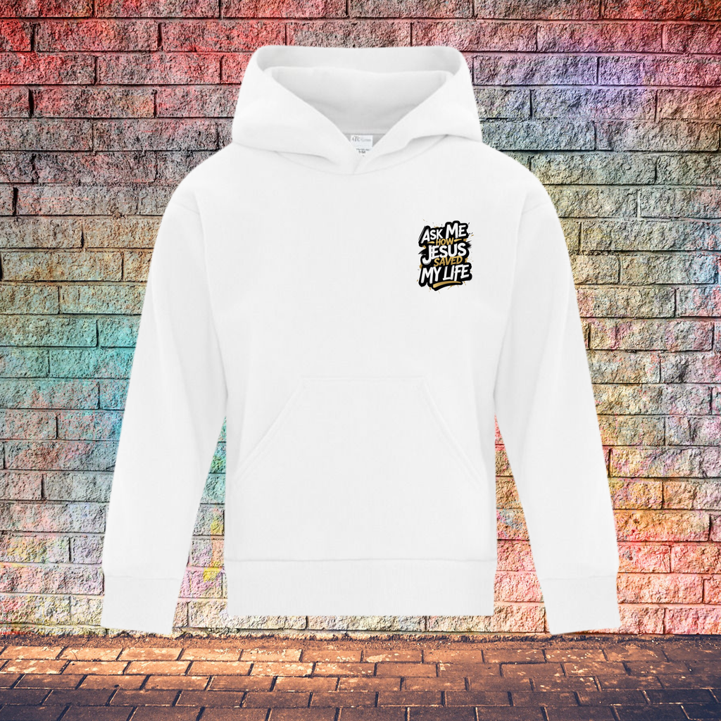 Ask Me How Jesus Saved My Life - Youth Hoodie