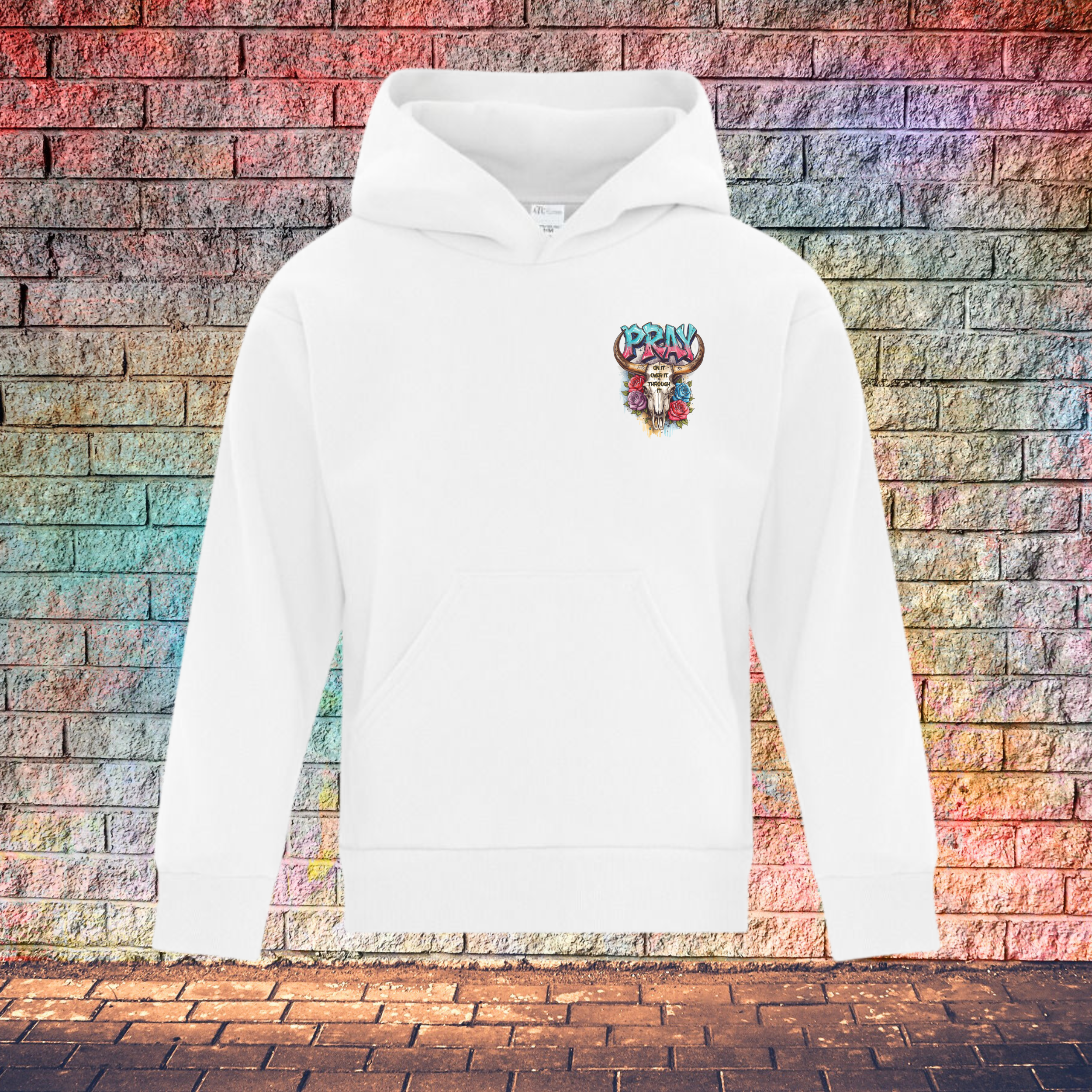 Pray On It Over It Through It - Youth Hoodie