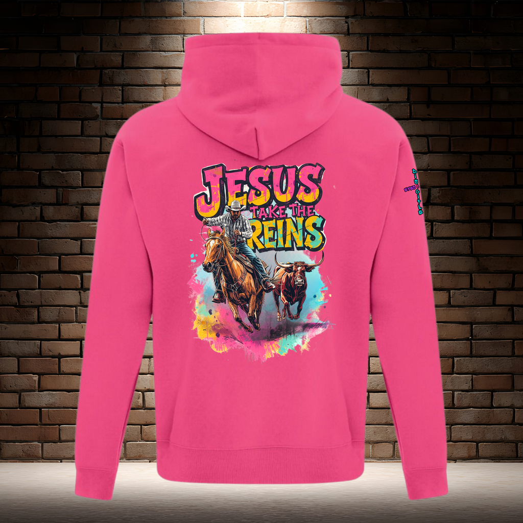 Jesus Take the Reins - Cowboy and Bull