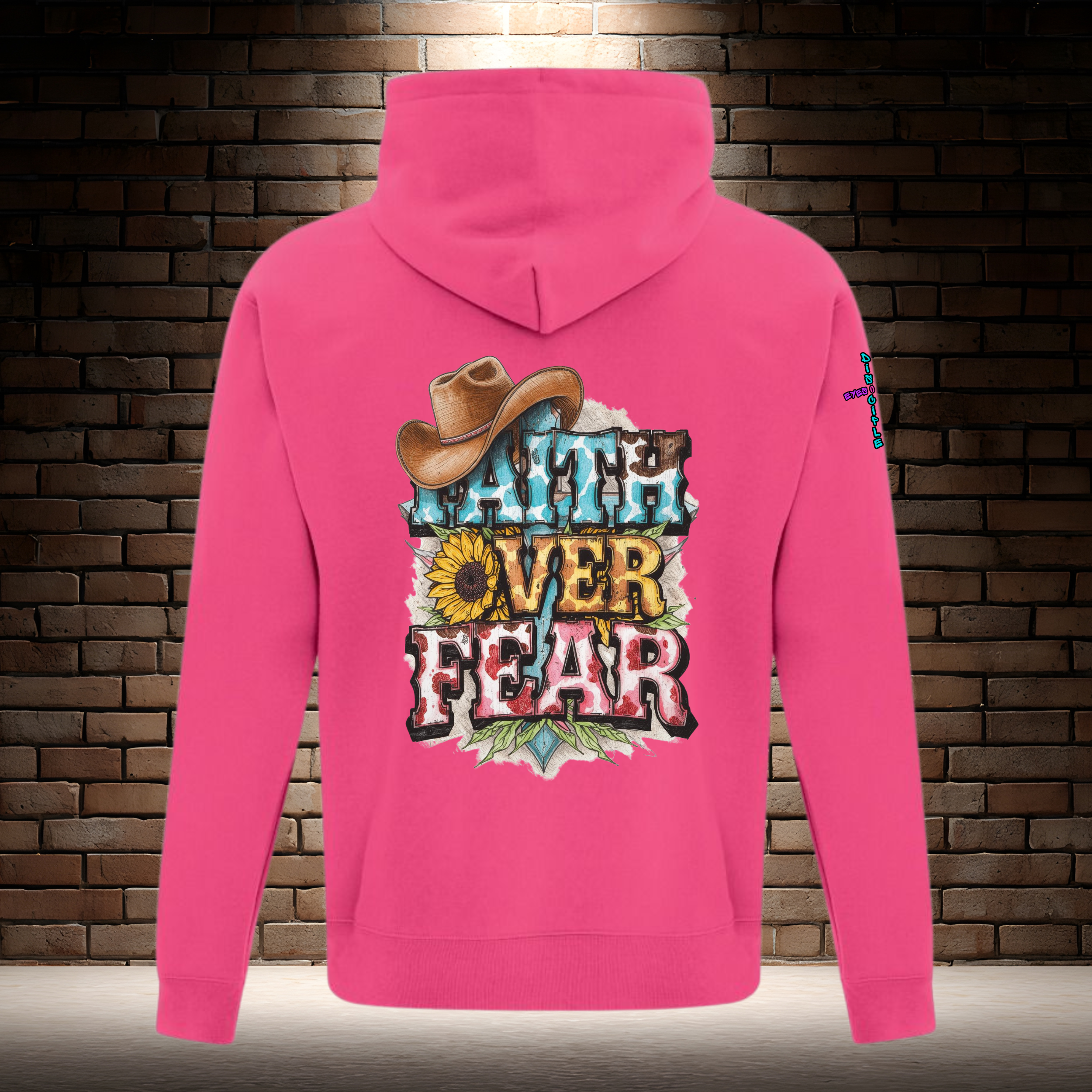 Faith Over Fear - Cowboy Hat Top Left