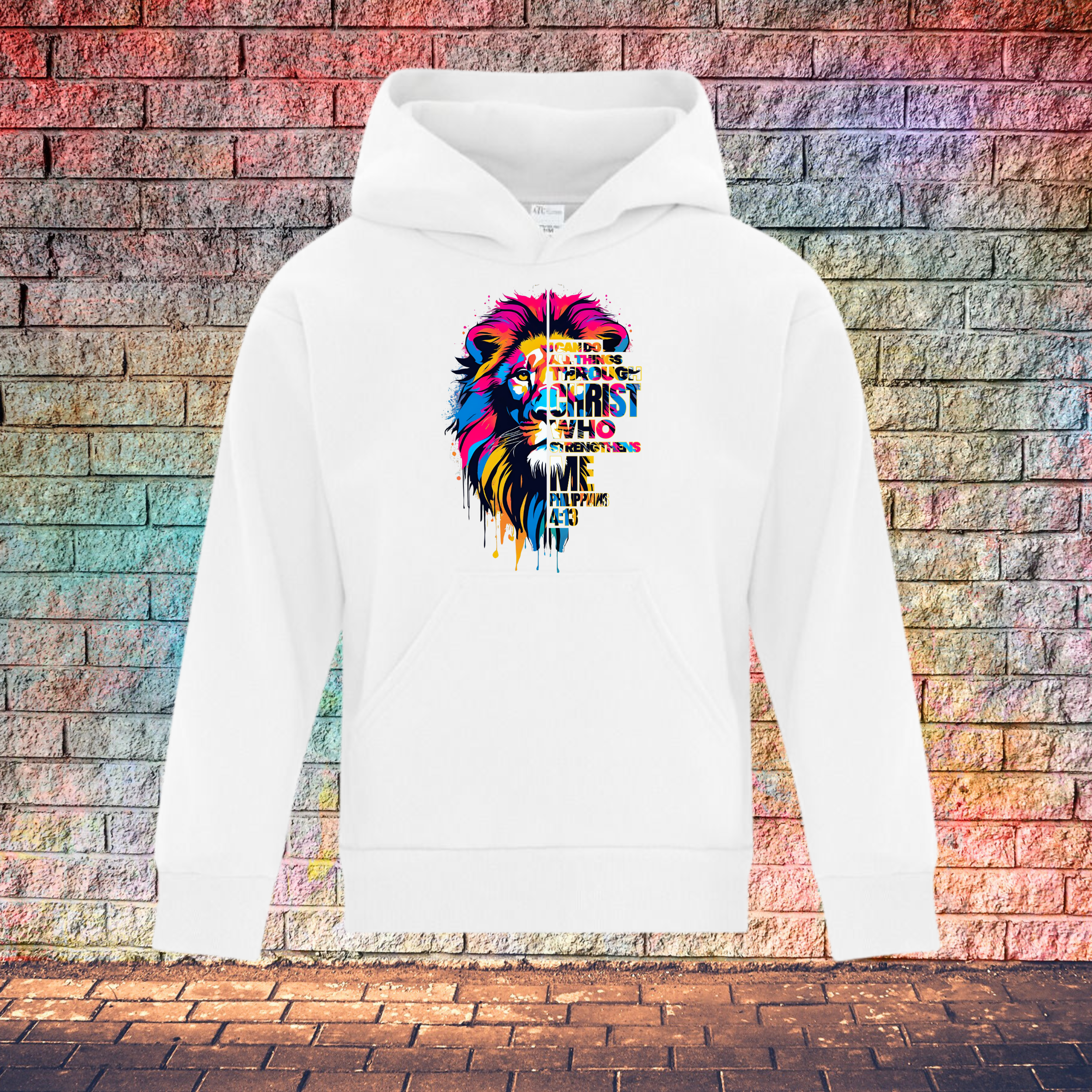 Lion and Bold Jesus - Youth Hoodie