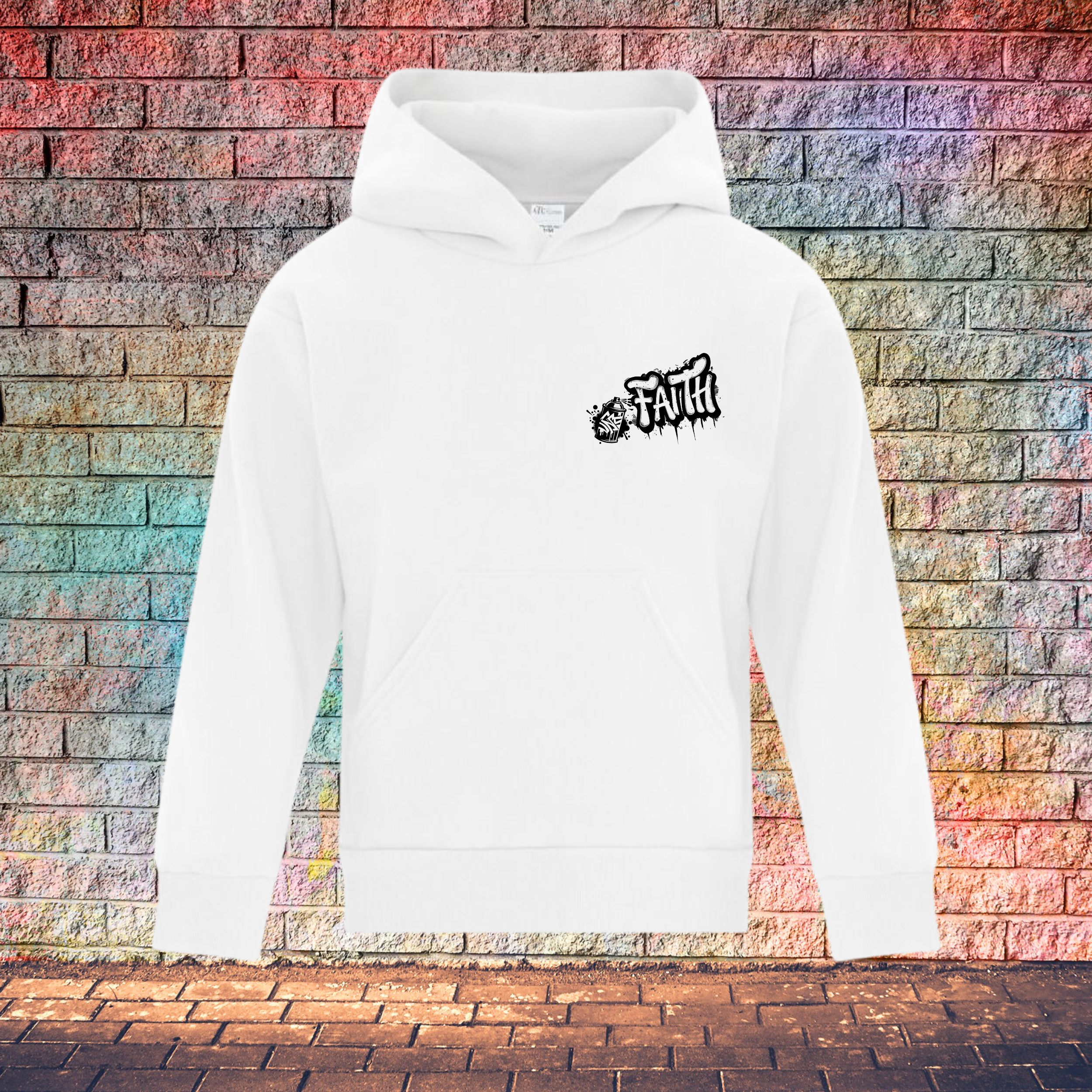 Faith Graffiti Spray - Youth Hoodie