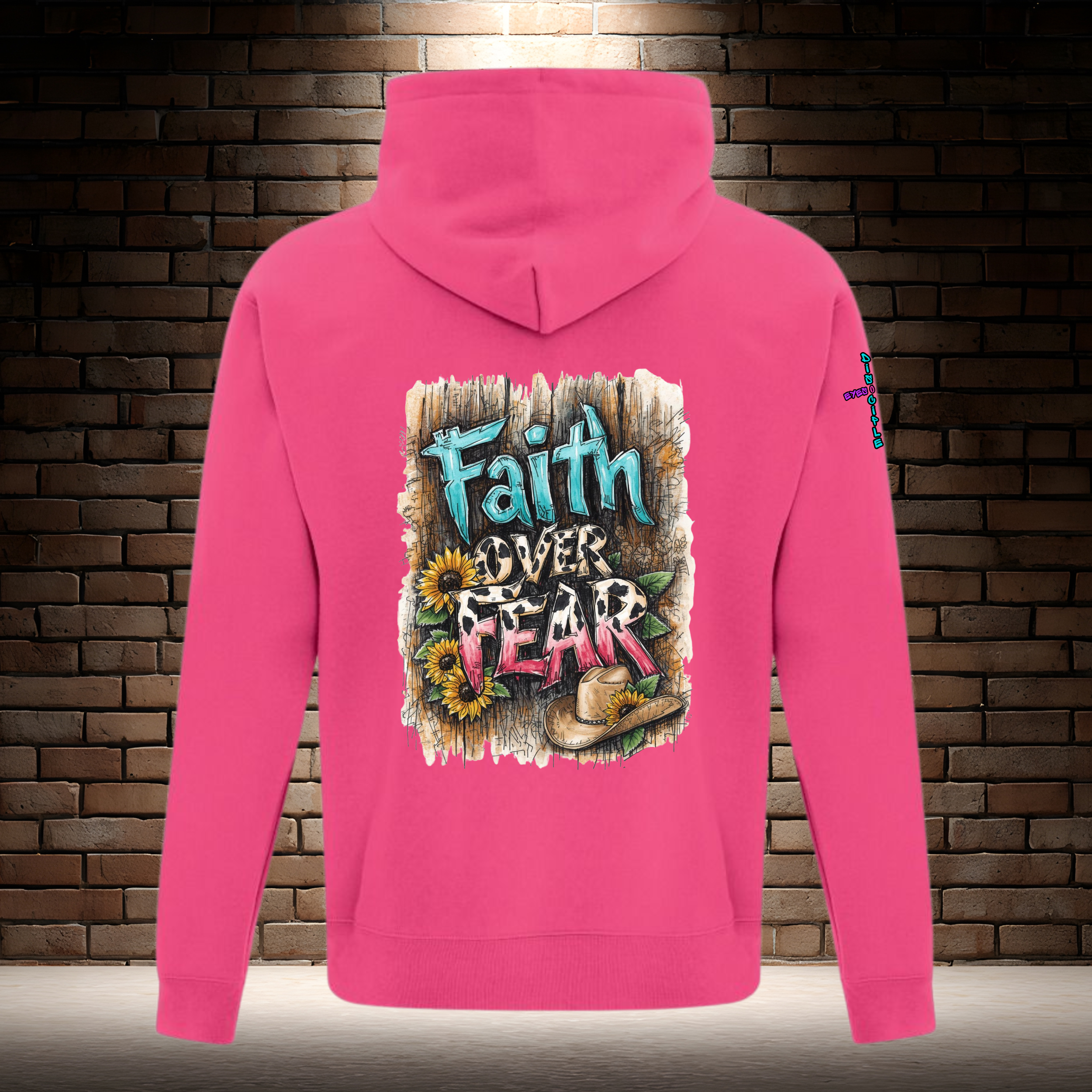 Faith Over Fear - Barn Wood Background