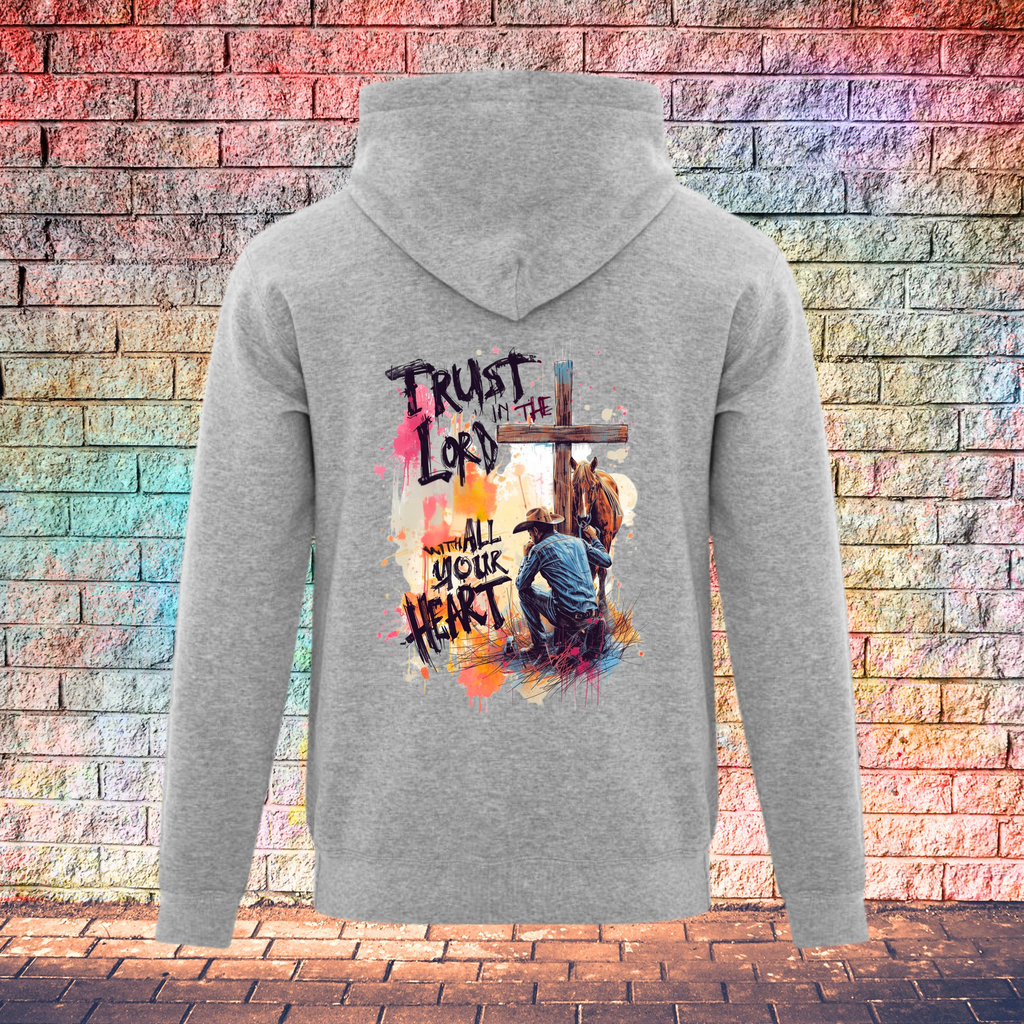 Trust In The Lord With All Your Heart / String Letters - Youth Hoodie