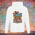 Faith Over Fear Cowboy Hat Left Side - Youth Hoodie