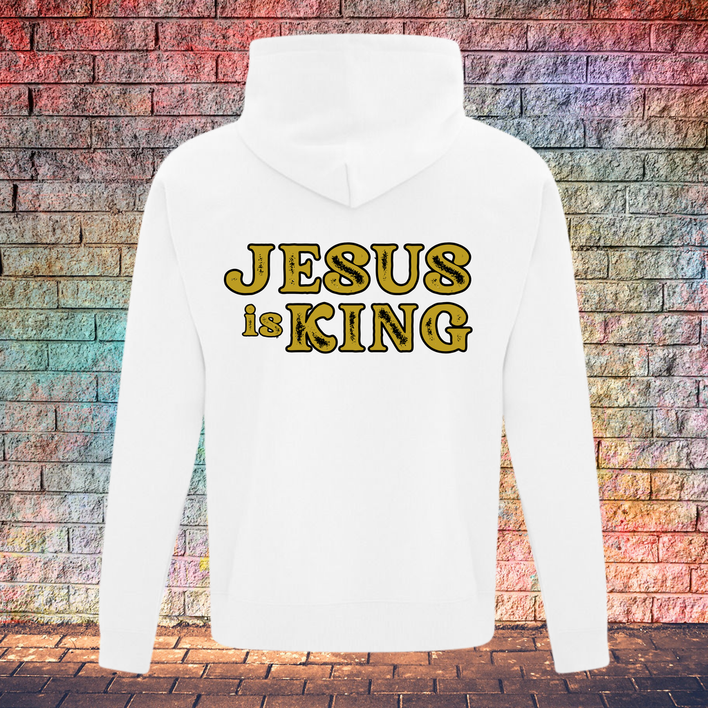 Jesus Is King Rustic Gold Letters - Youth Hoodie
