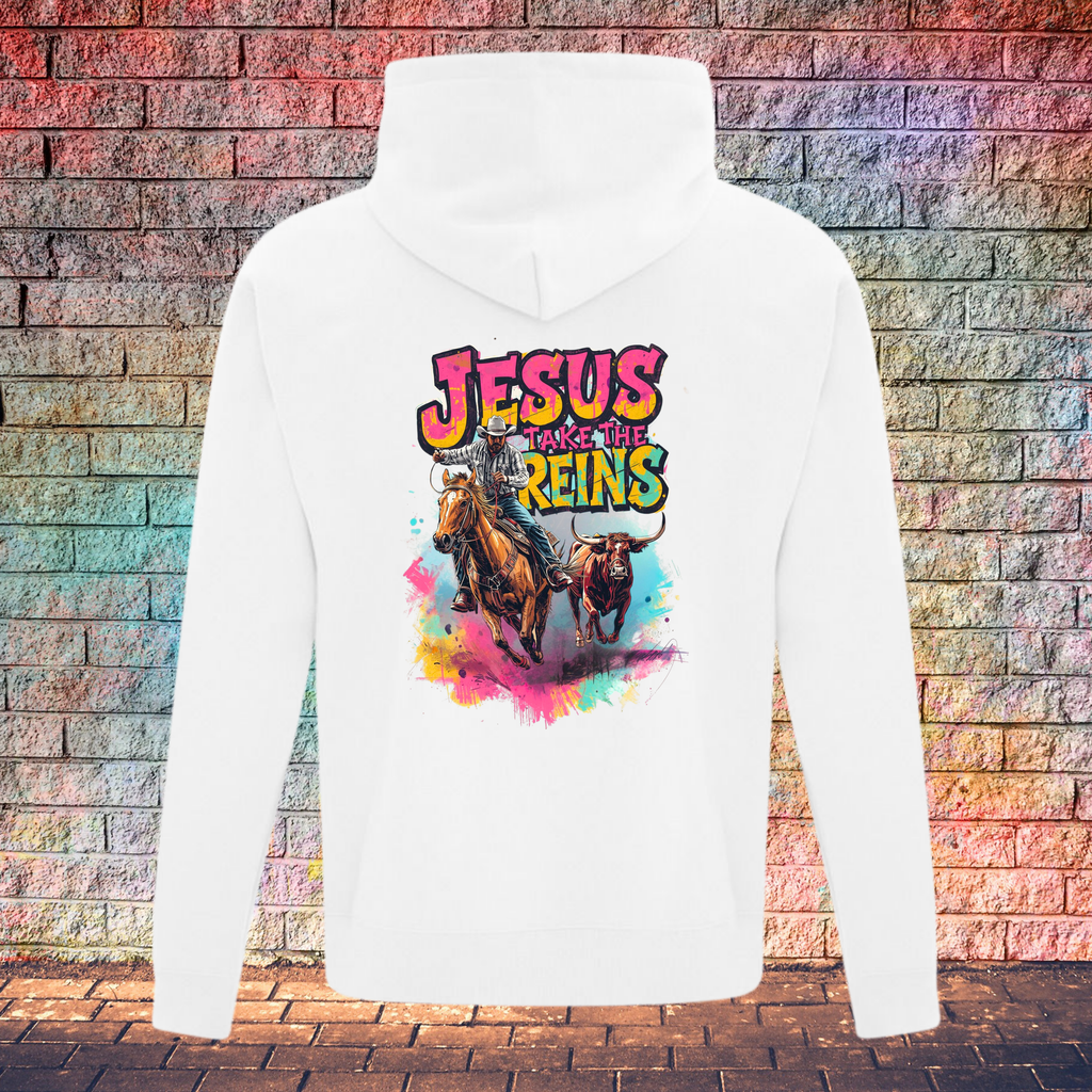 Jesus Take The Reins / Cowboy and Bull - Youth Hoodie