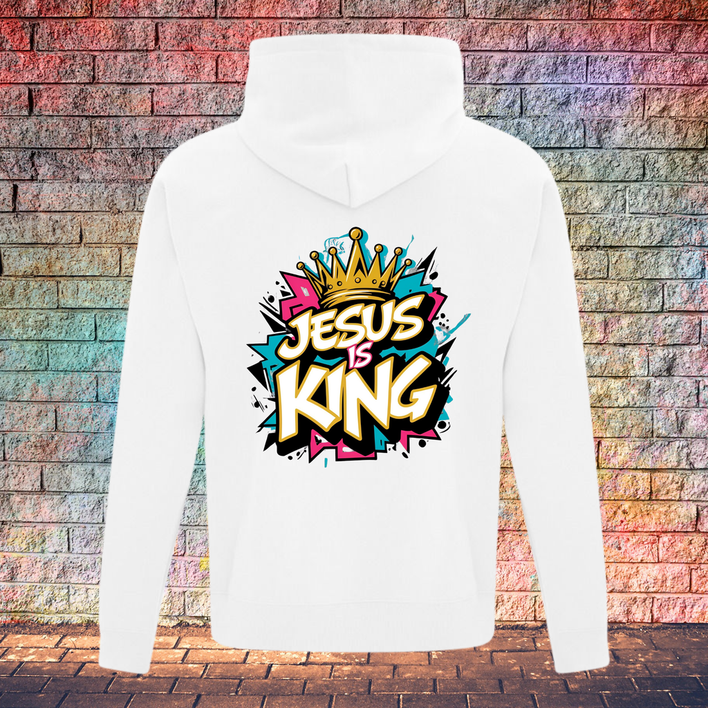 Jesus Is King Colour Burst - Youth Hoodie