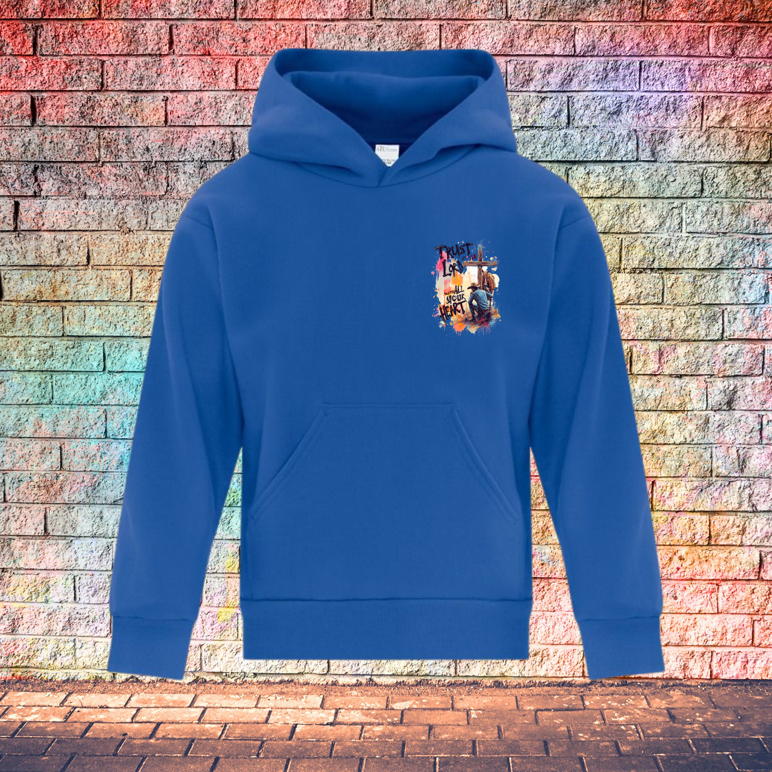 Trust In The Lord With All Your Heart / String Letters - Youth Hoodie