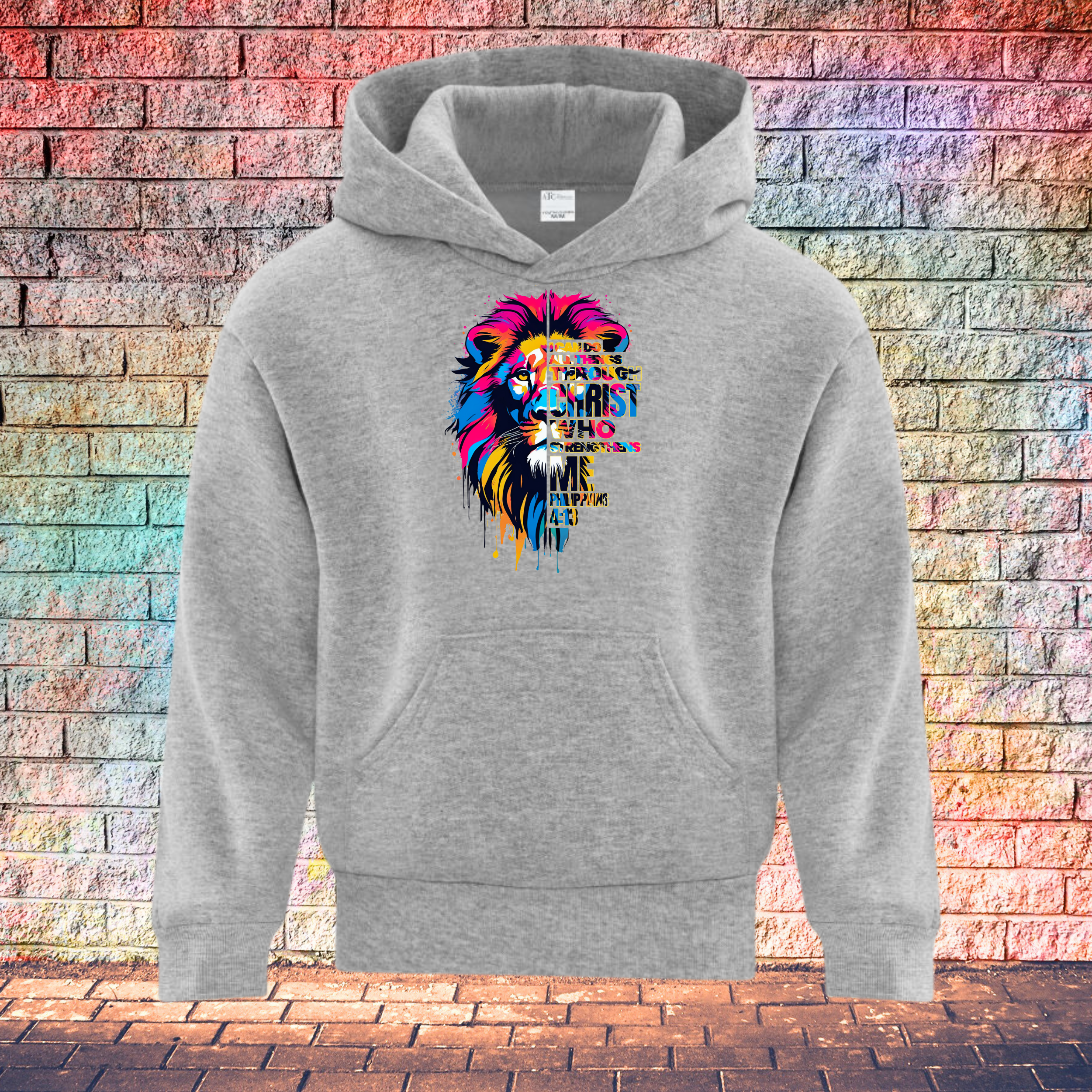 Lion and Bold Jesus - Youth Hoodie