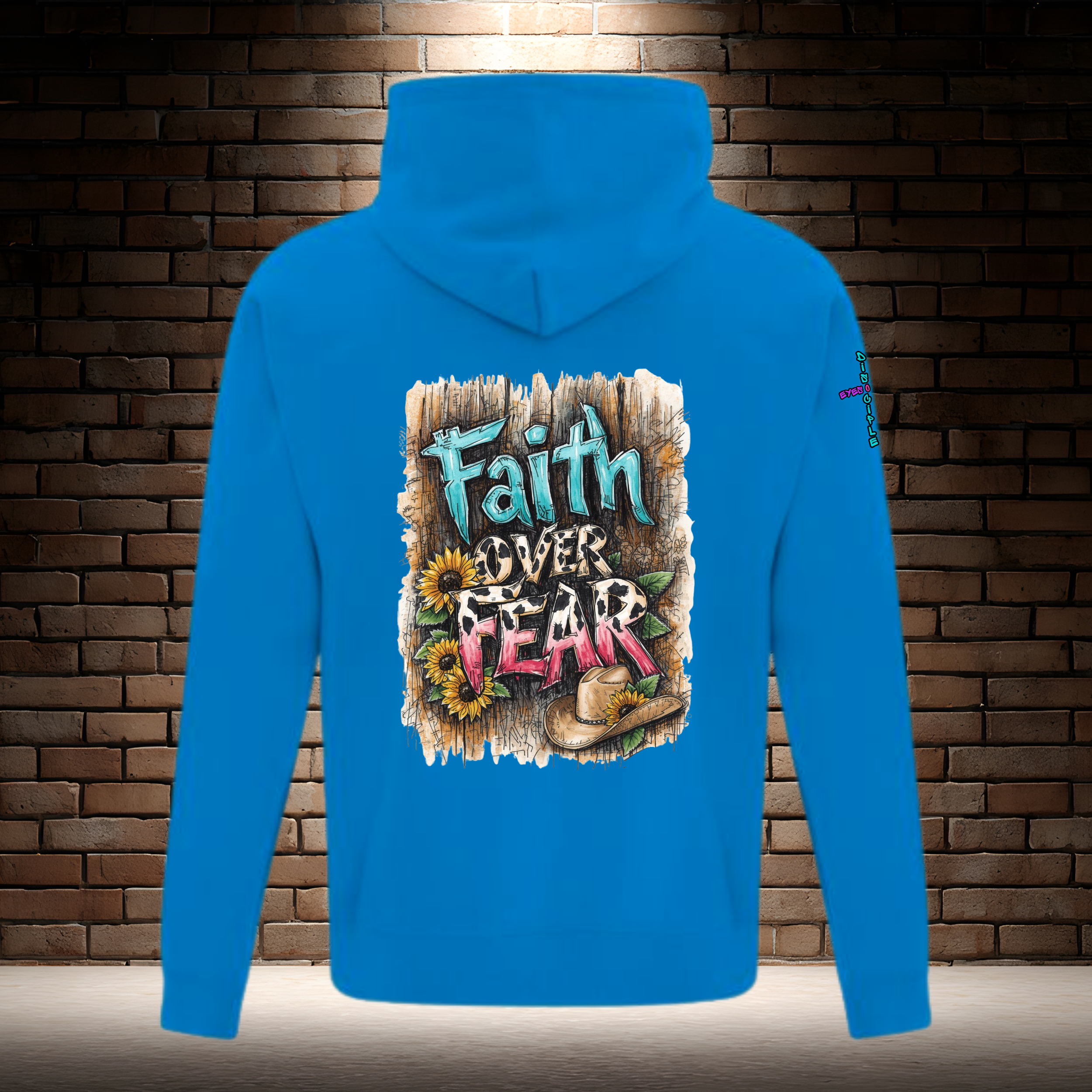 Faith Over Fear - Barn Wood Background