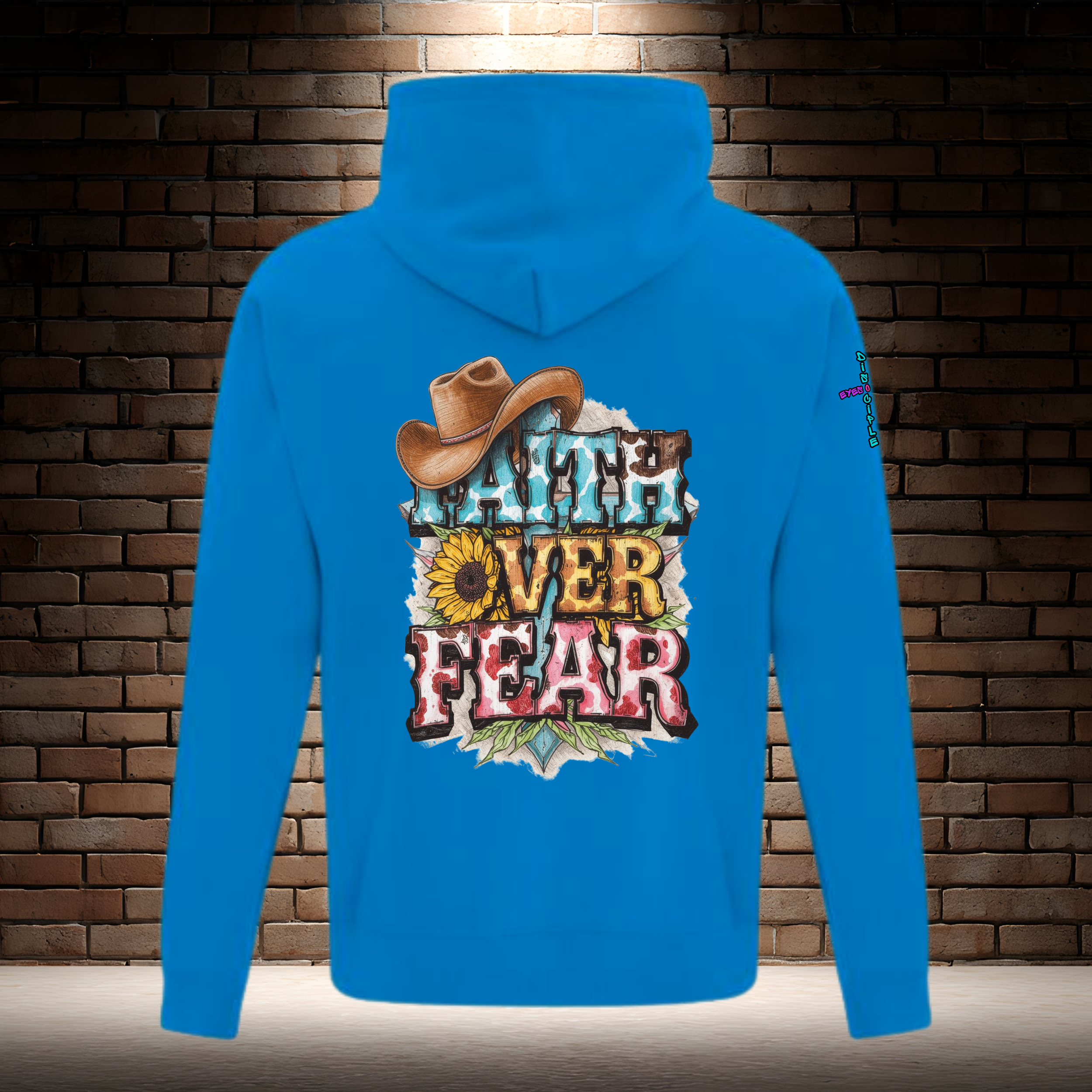 Faith Over Fear - Cowboy Hat Top Left