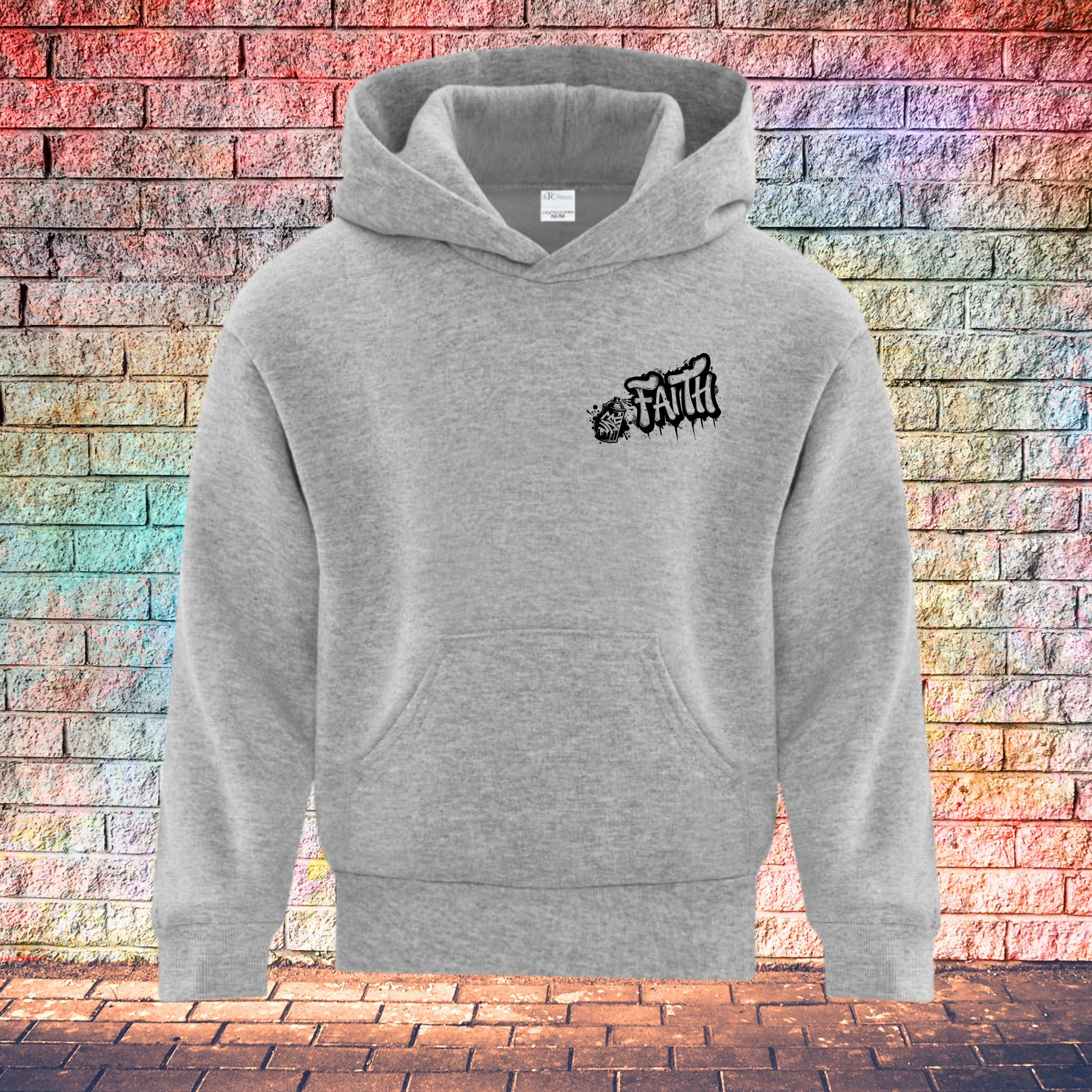 Faith Graffiti Spray - Youth Hoodie