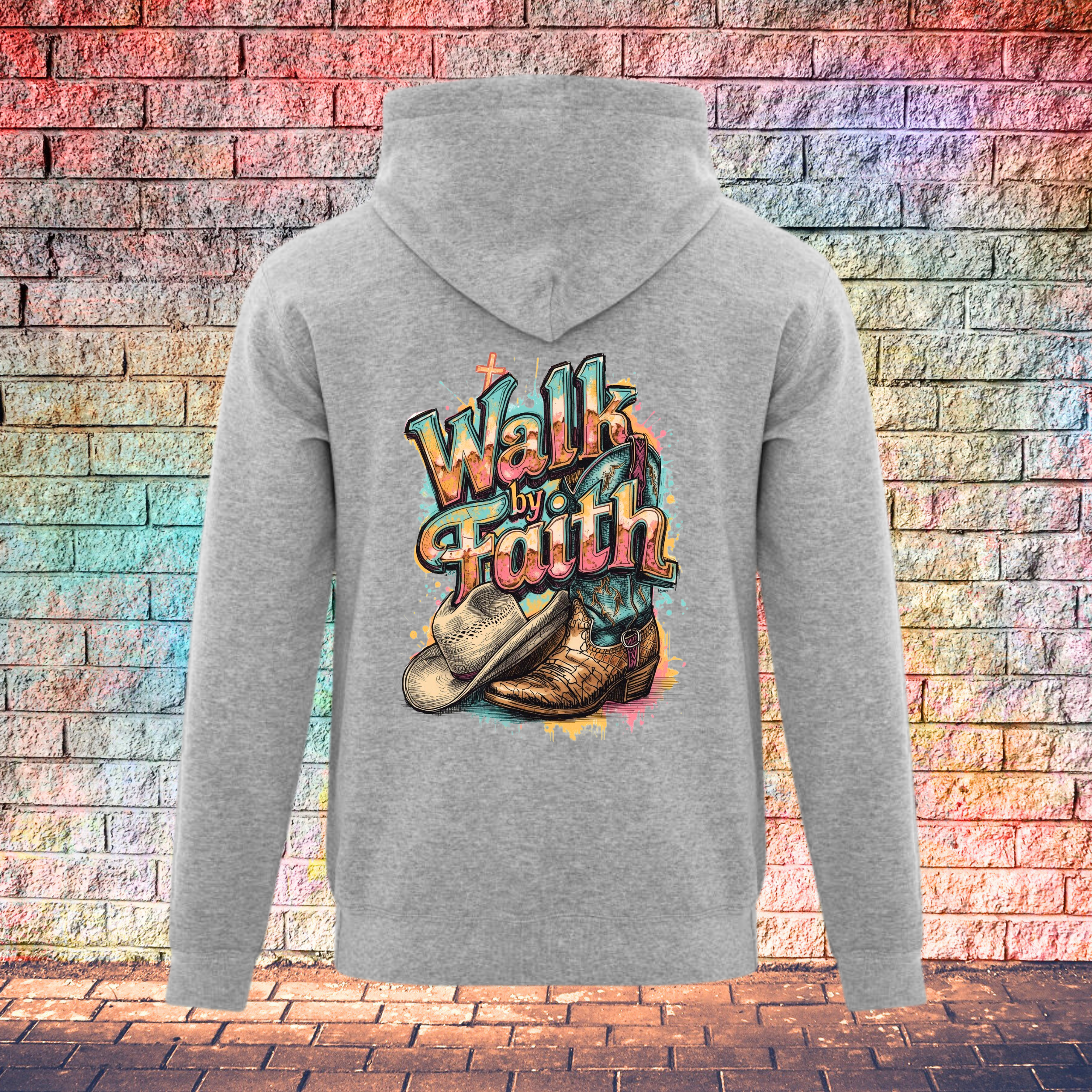 Walk By Faith / Boot and Hat - Youth Hoodie