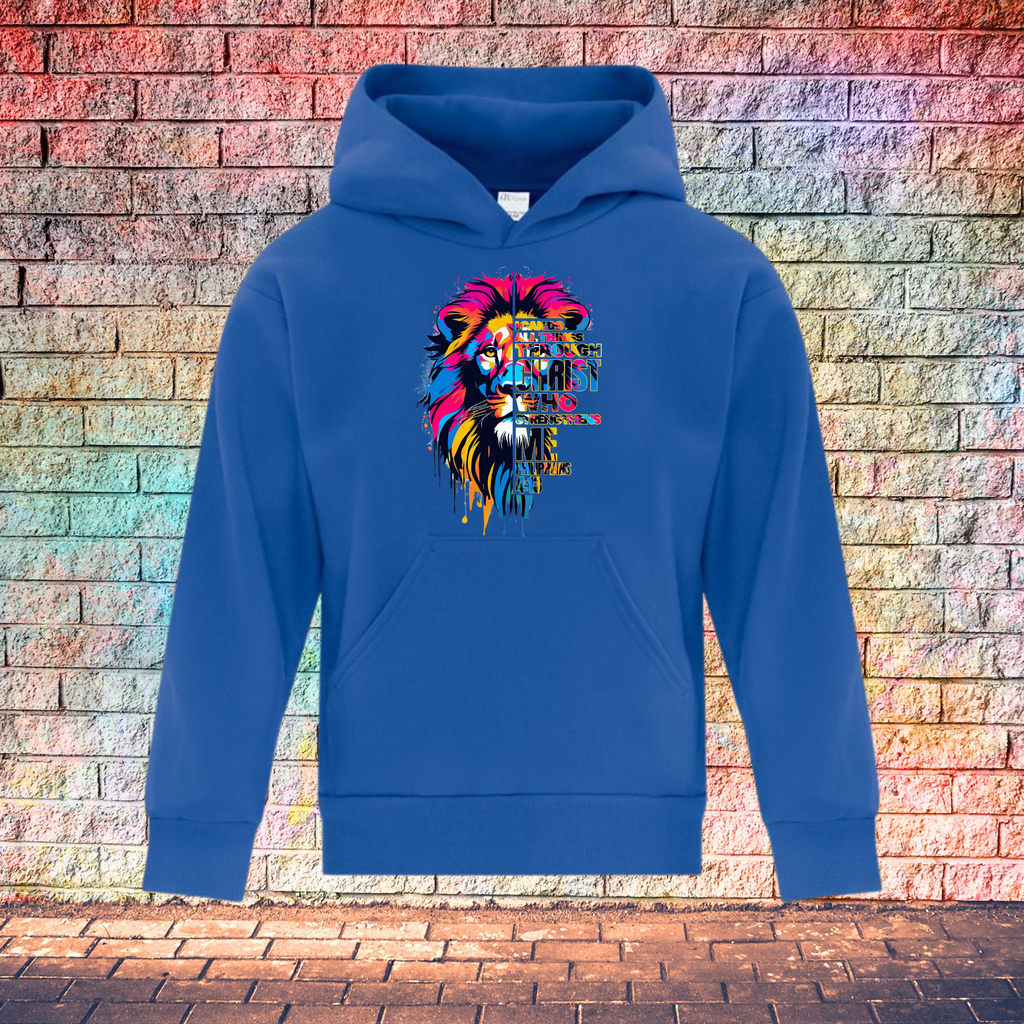 Lion and Bold Jesus - Youth Hoodie