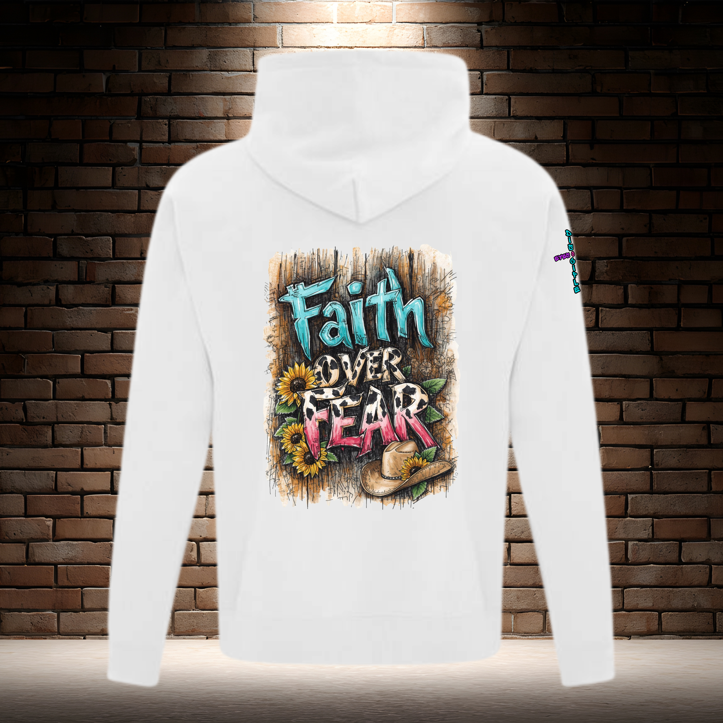 Faith Over Fear - Barn Wood Background