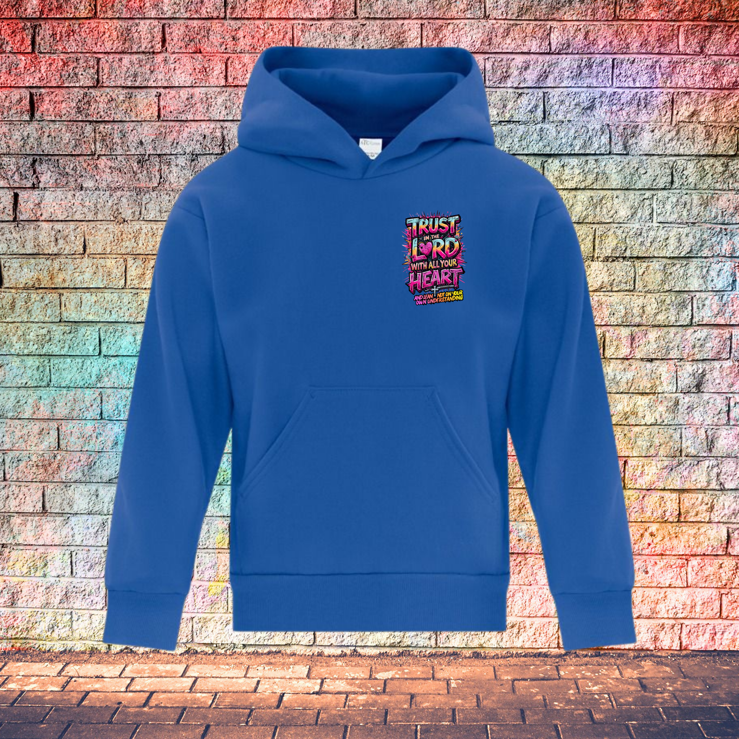Trust In The Lord With All Your Heart And Lean Not On Your Own Understanding - Youth Hoodie