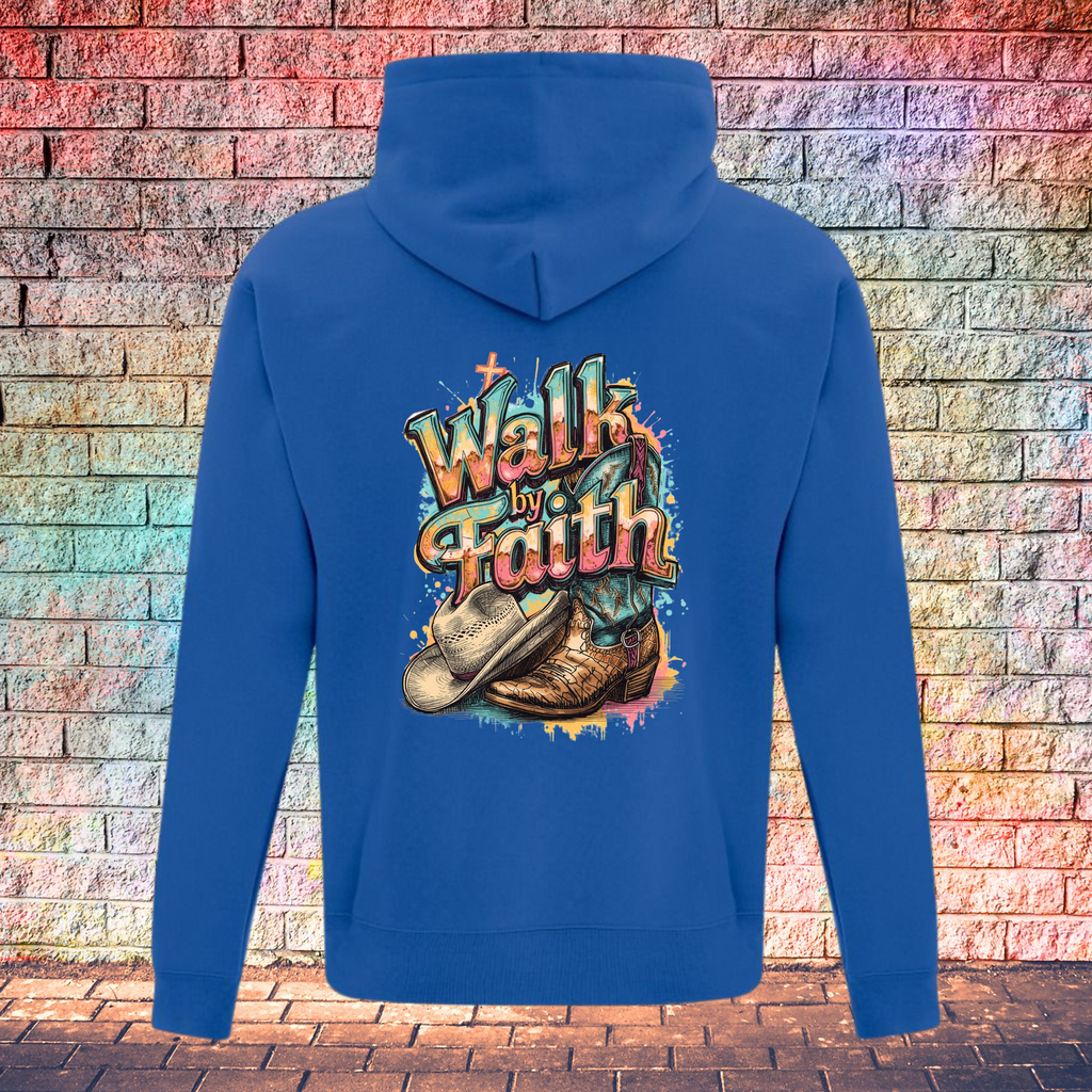 Walk By Faith / Boot and Hat - Youth Hoodie