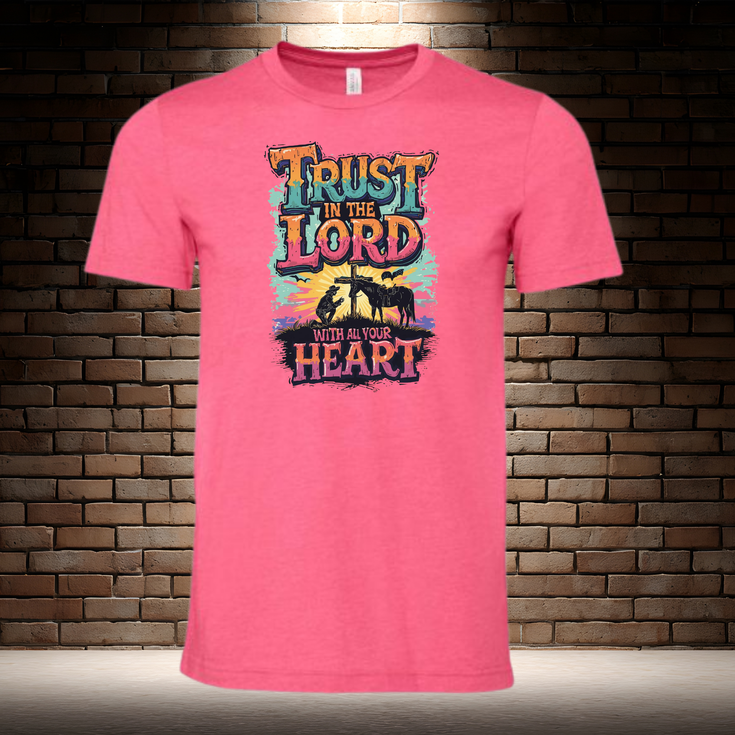 Trust In The Lord With All Your Heart - Orange/Turquoise