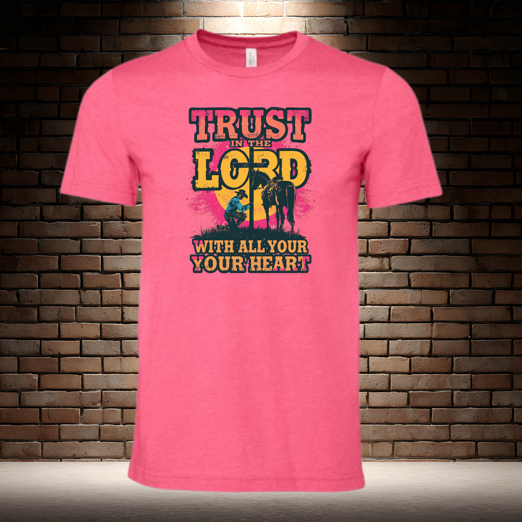 Trust In The Lord With All Your Heart - Pink/Yellow