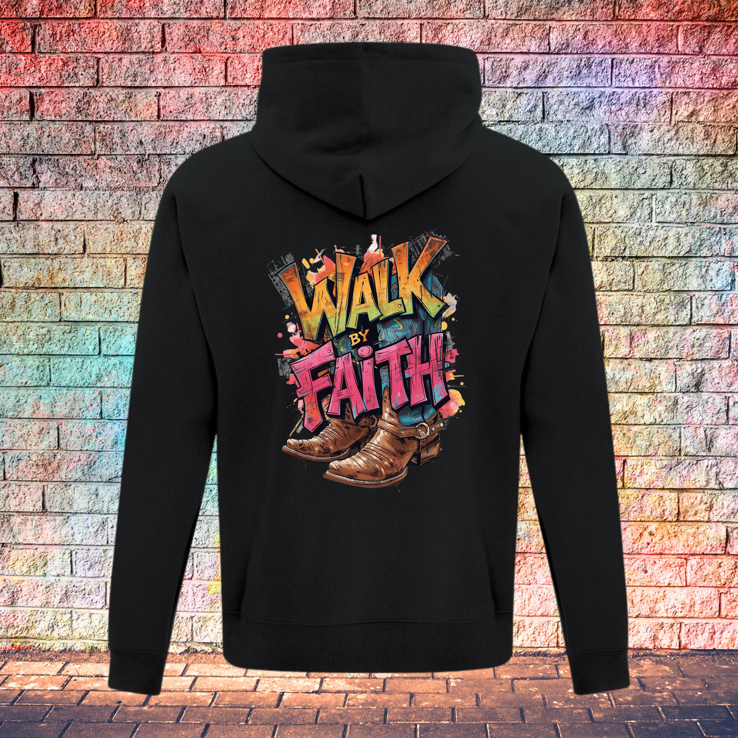 Walk By Faith / Two Boots - Youth Hoodie