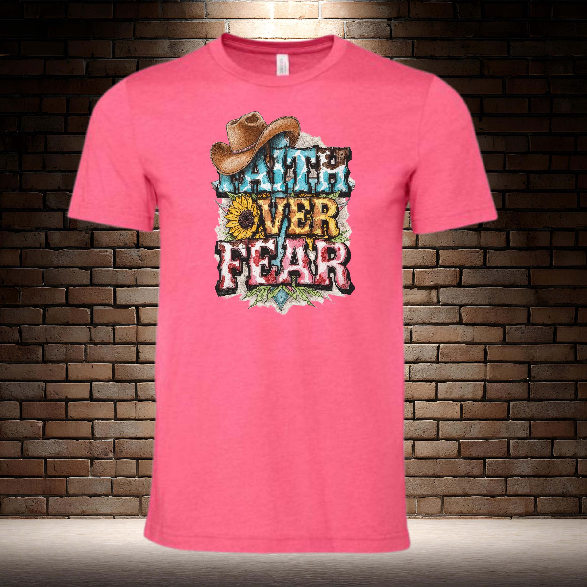 Faith Over Fear - Cowboy Hat Top Left