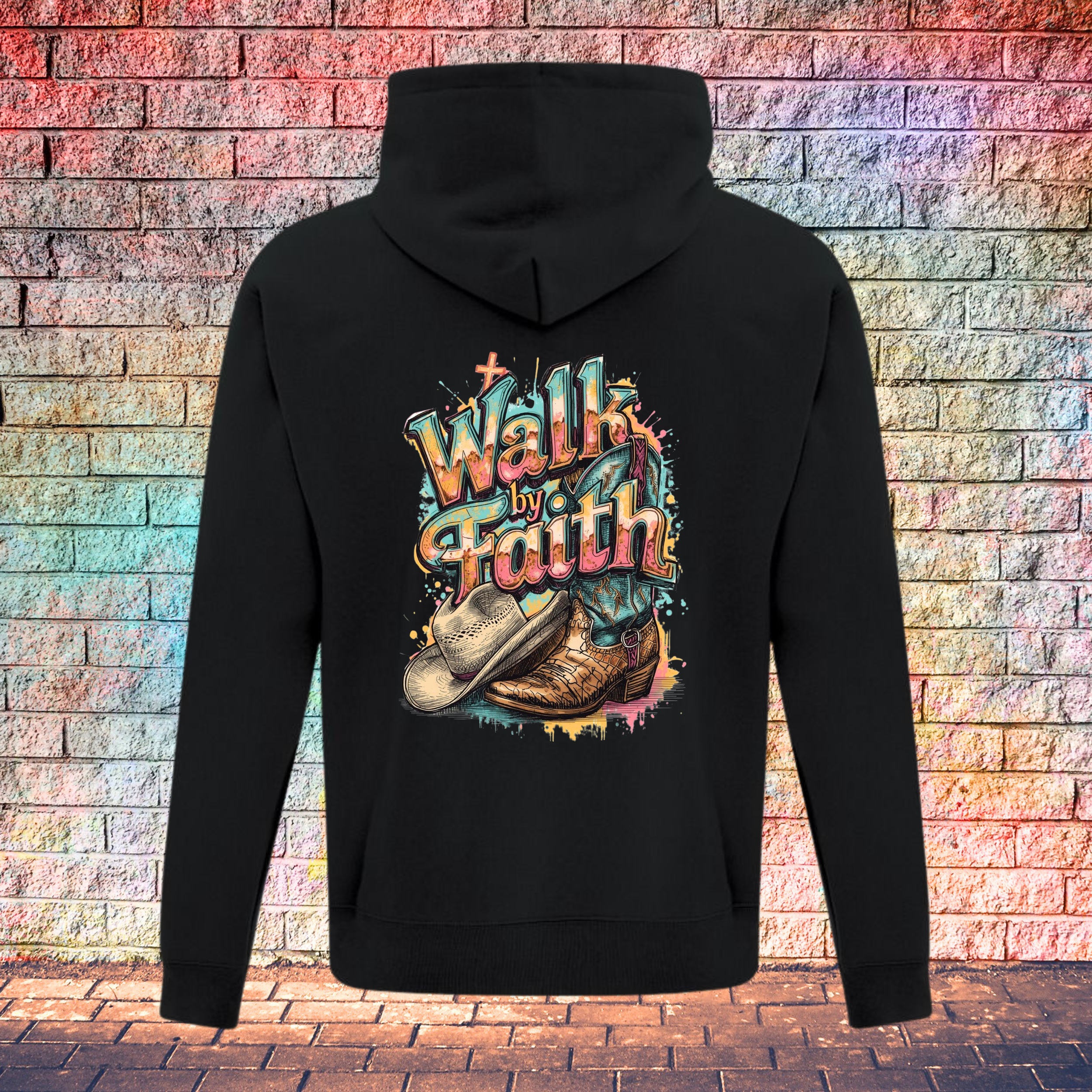 Walk By Faith / Boot and Hat - Youth Hoodie