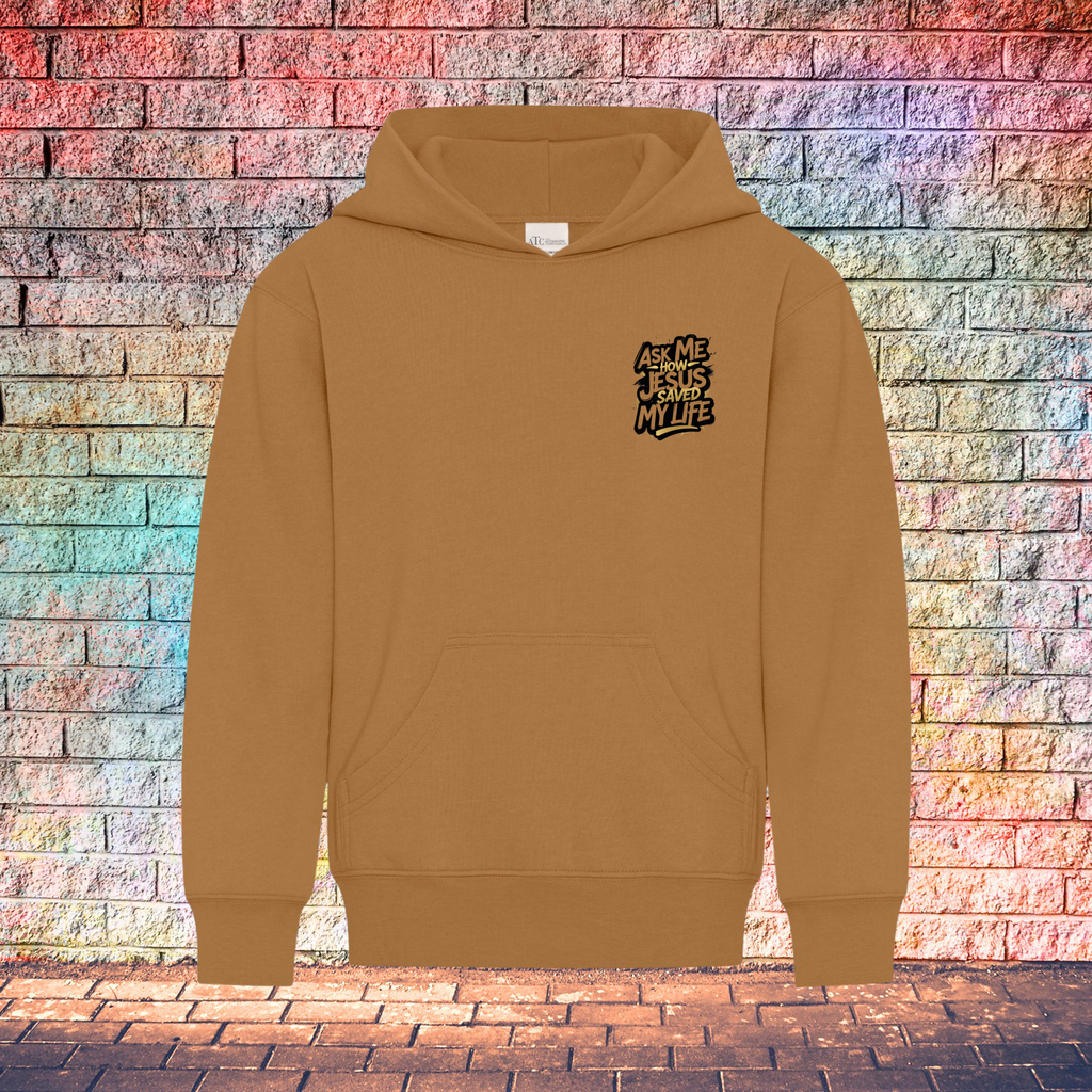 Ask Me How Jesus Saved My Life - Youth Hoodie