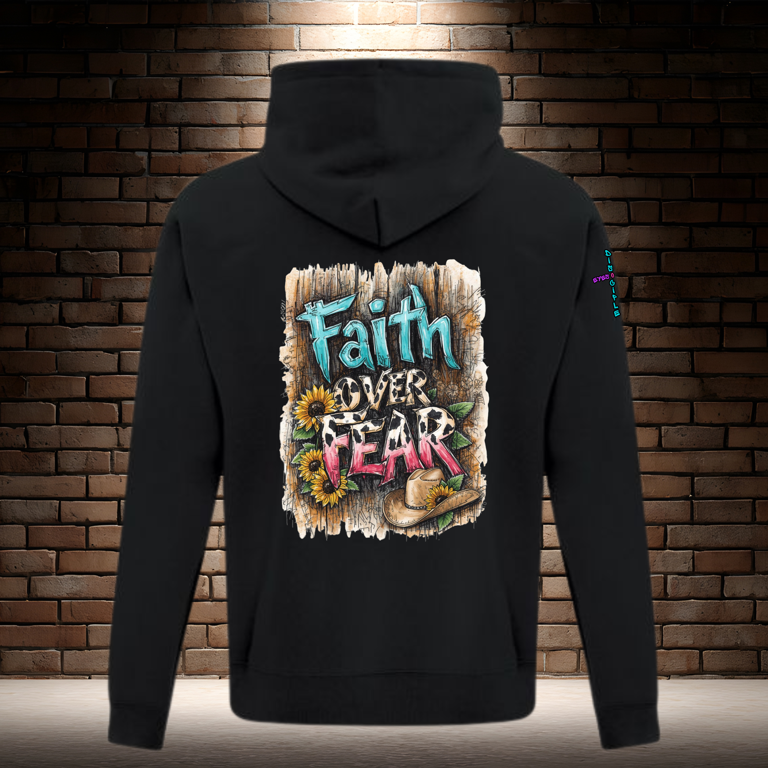 Faith Over Fear - Barn Wood Background