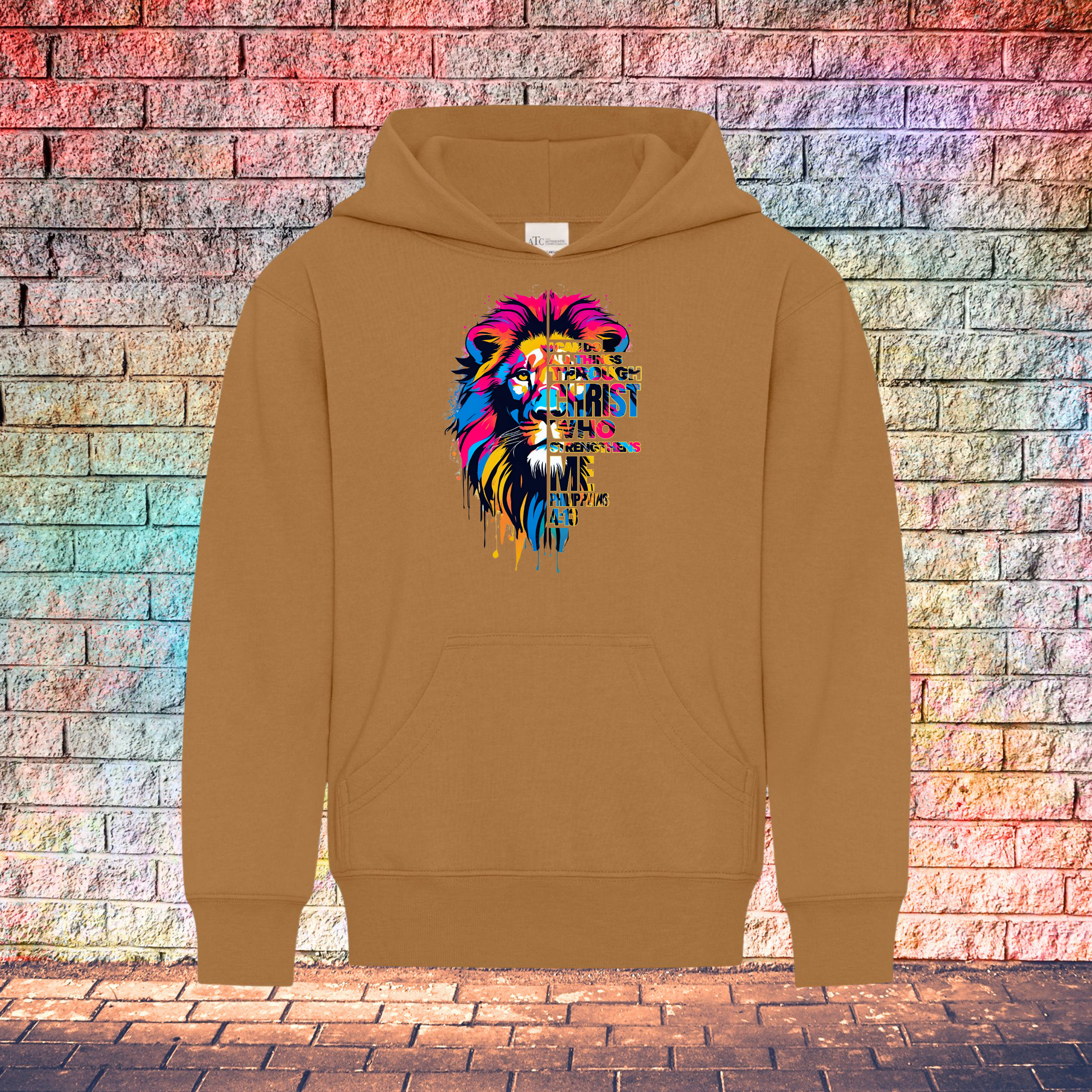 Lion and Bold Jesus - Youth Hoodie