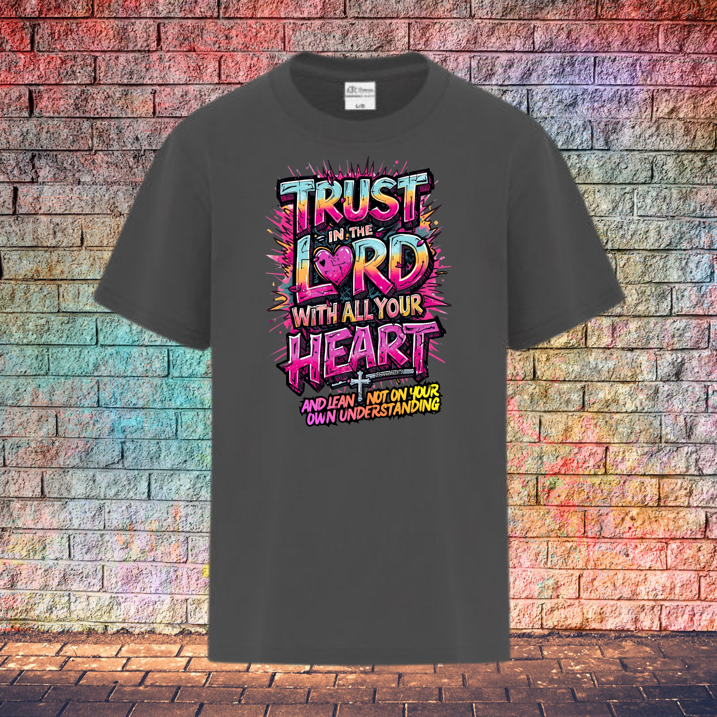 Trust In The Lord With All Your Heart And Lean Not On Your Own Understanding - Youth T-Shirt