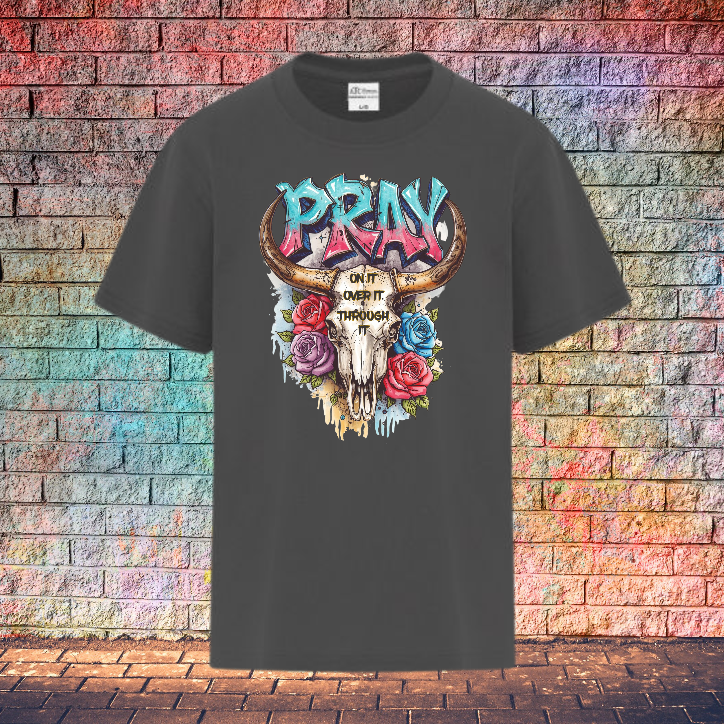 Pray On It Over It Through It - Youth T-Shirt