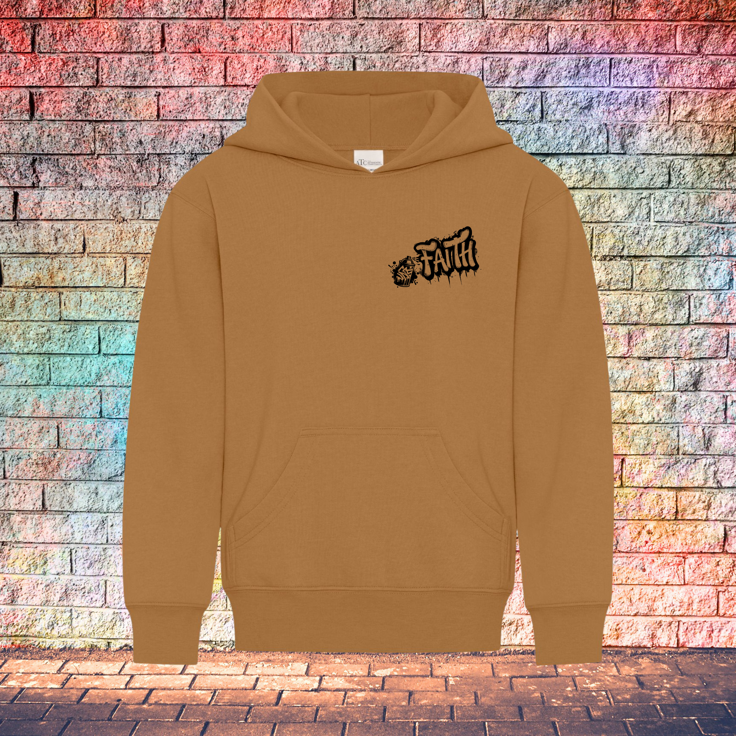 Faith Graffiti Spray - Youth Hoodie