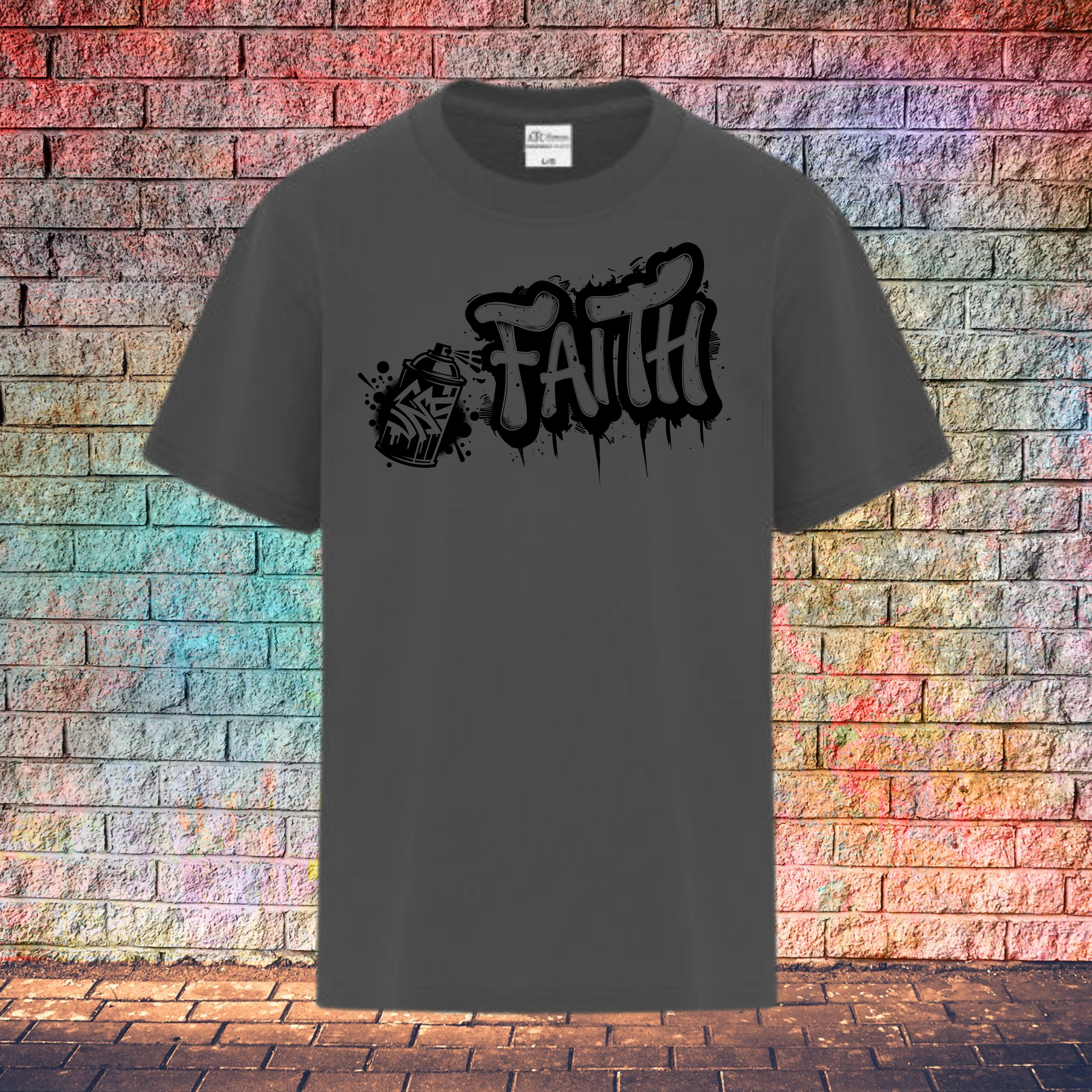 Faith Graffiti Spray - Youth T-Shirt