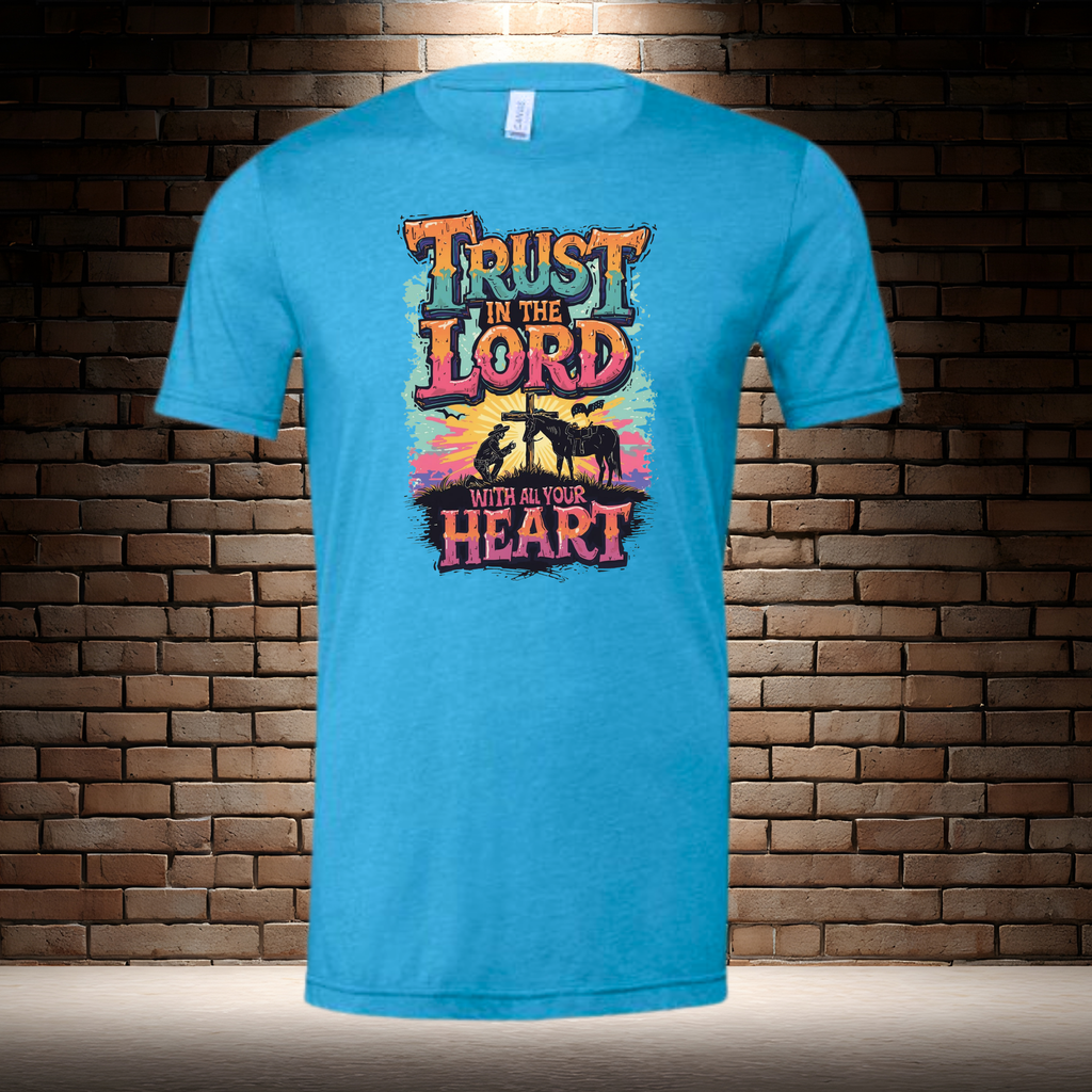 Trust In The Lord With All Your Heart - Orange/Turquoise